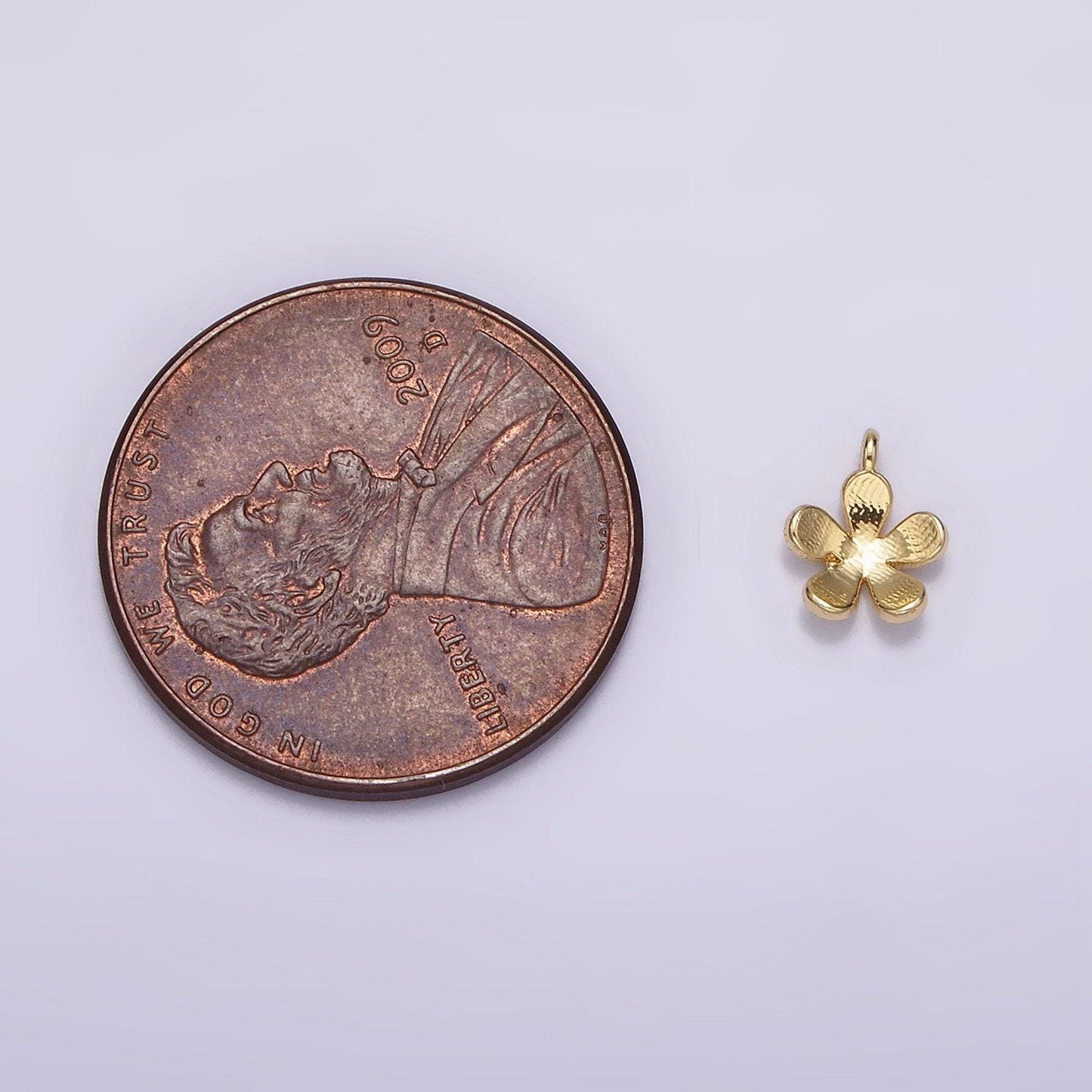 14k gold filled flower nature minimalist mini add-on charm | ag493