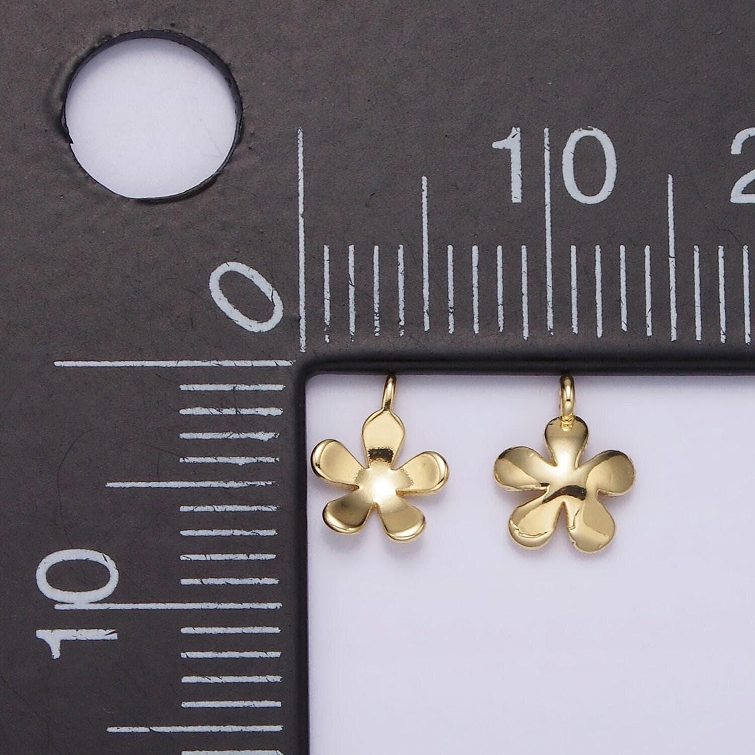 14k gold filled flower nature minimalist mini add-on charm | ag493