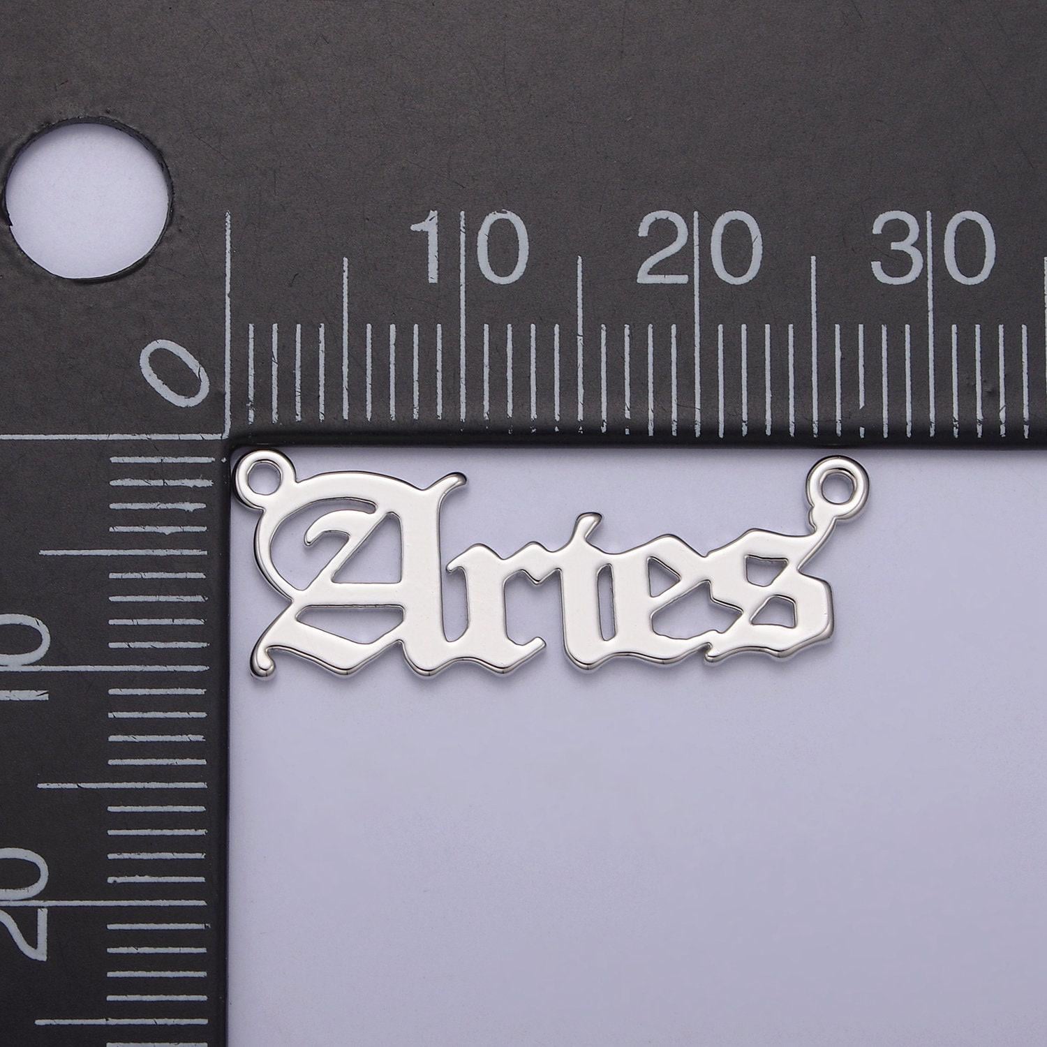 Silver old english font astrology zodiac charms connector for necklace bracelet link, personalized jewelry wholesale a1421-a1426
