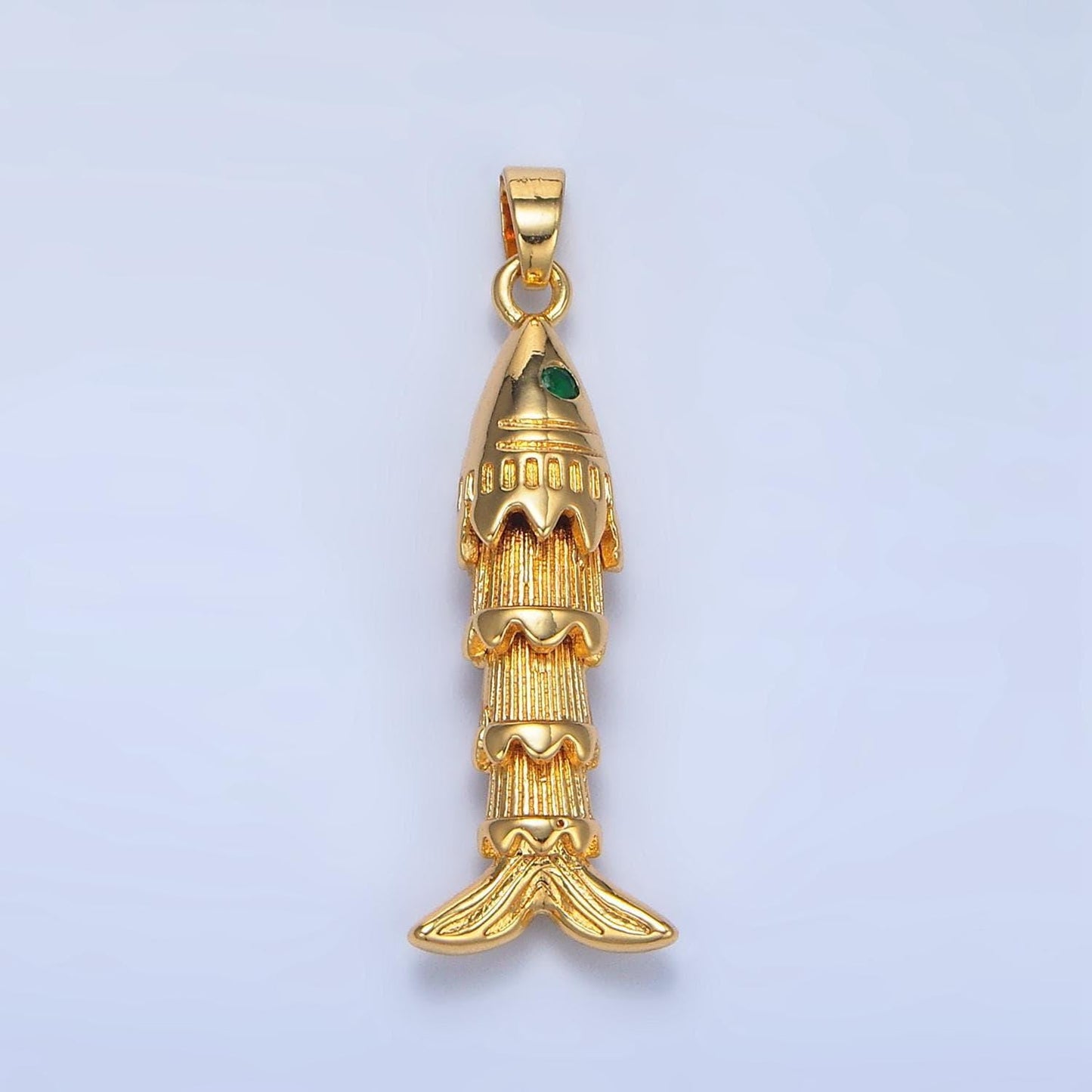 3d movable fish 24k gold filled pendant articulated sardine fish charm for necklace fish lover gift aa967