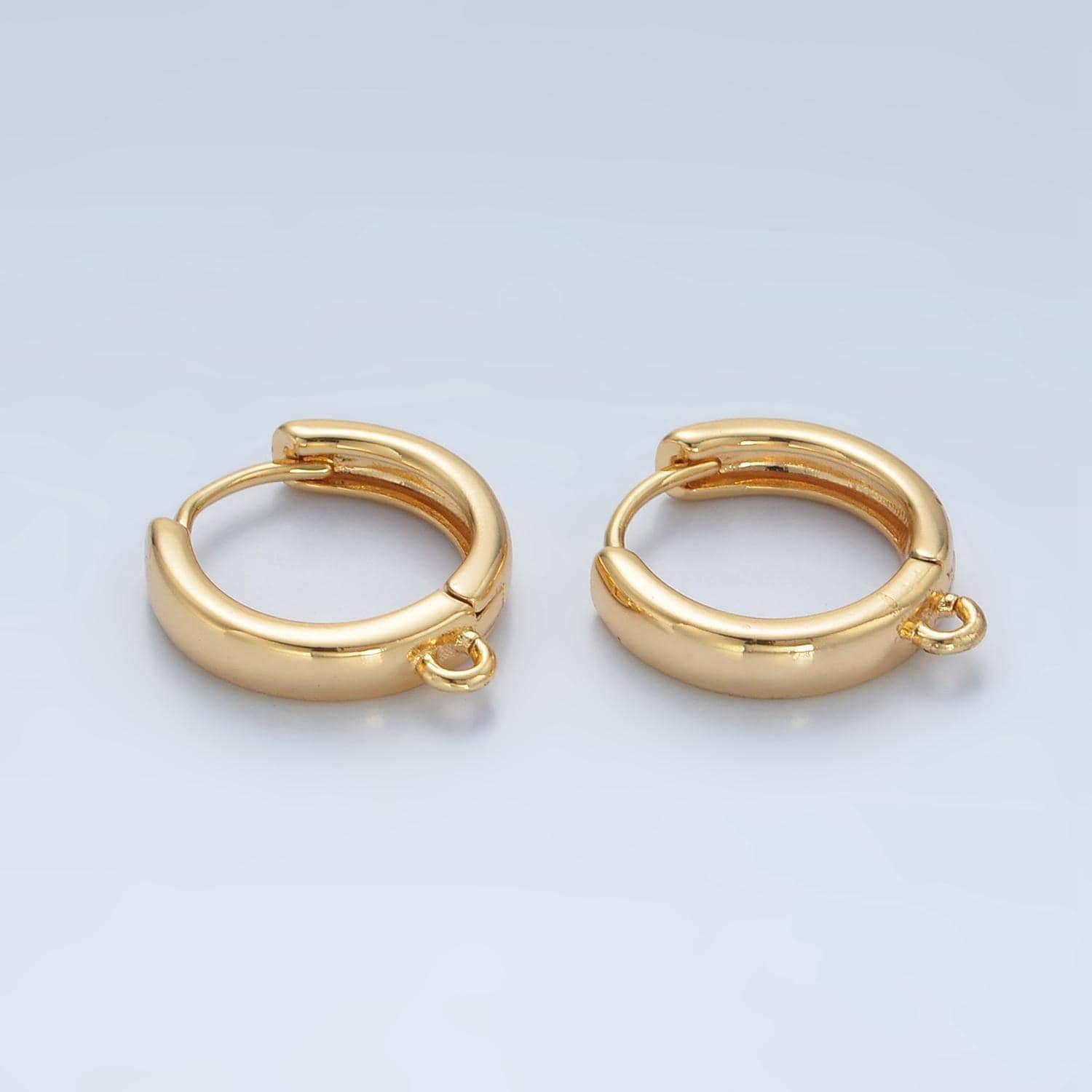 Minimalist huggie hoop earrings findings 24k gold filled z-877