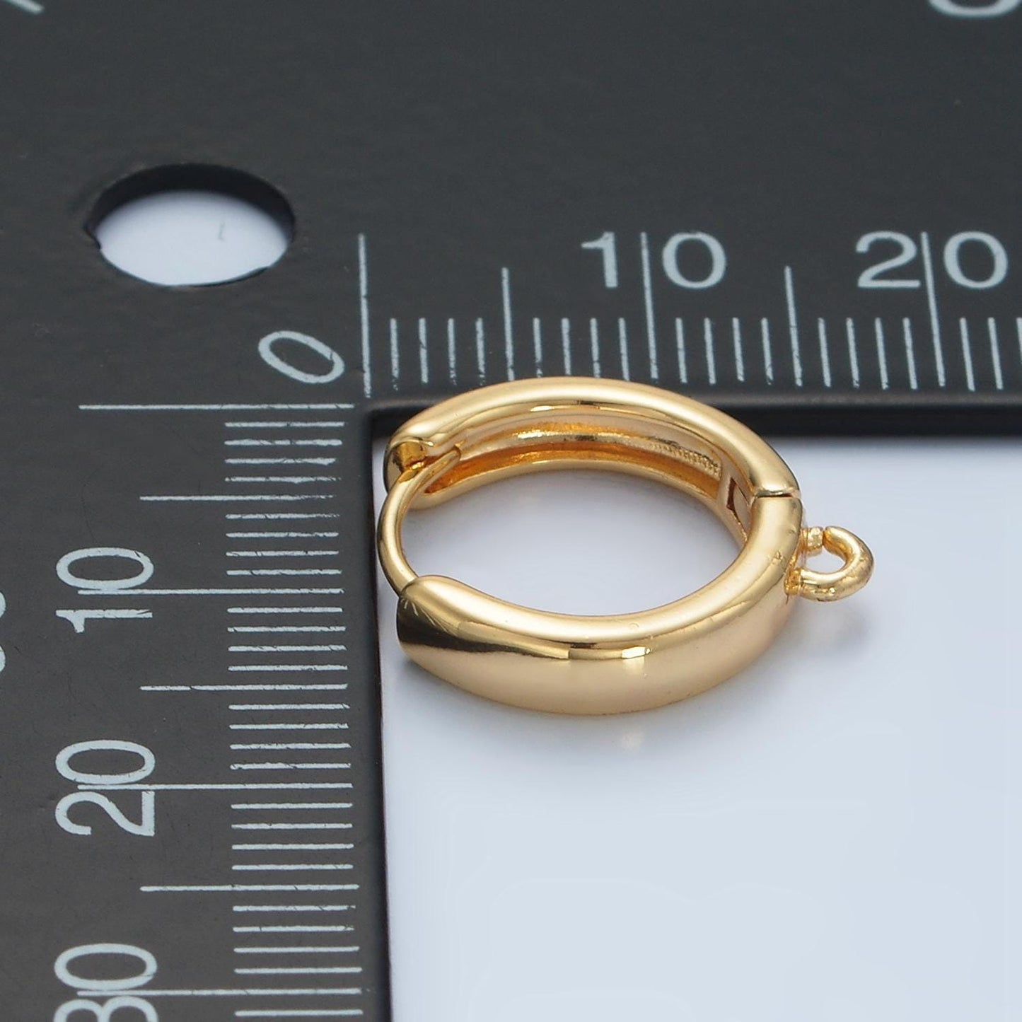Minimalist huggie hoop earrings findings 24k gold filled z-877