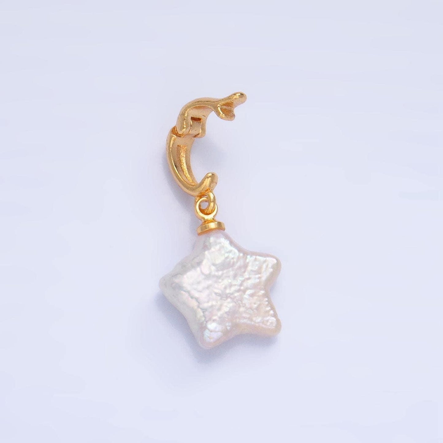 Mini star pearls charm gold white freshwater pearls for necklace bracelet earring wedding celestial jewelry making p-1919