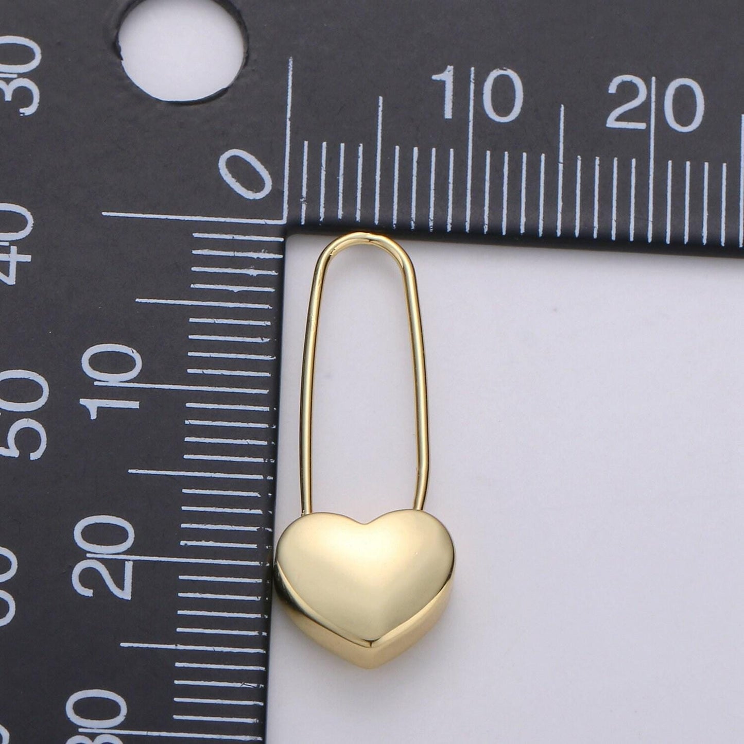 24k dangle heart earrings - heart earrings - gold dangle - simple everyday earrings 18mm