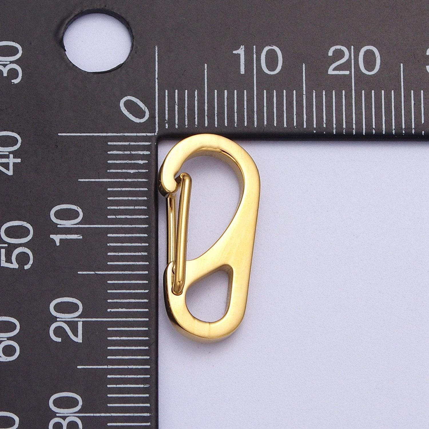 Gold oval spring gate snap hook, stainless steel silver purse clip, handbag hardware clasp craft supplies z013