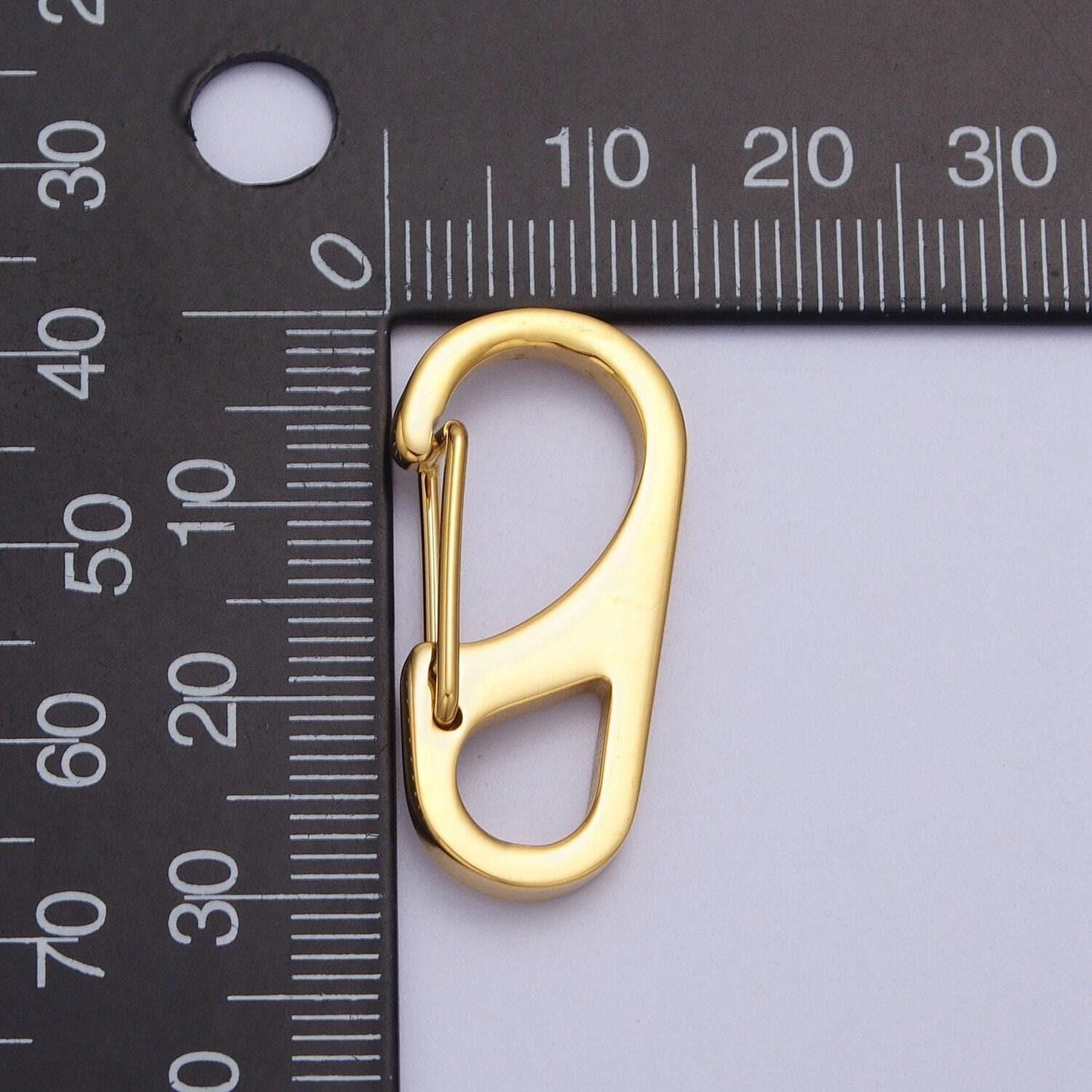 Gold oval spring gate snap hook, stainless steel silver purse clip, handbag hardware clasp craft supplies z013