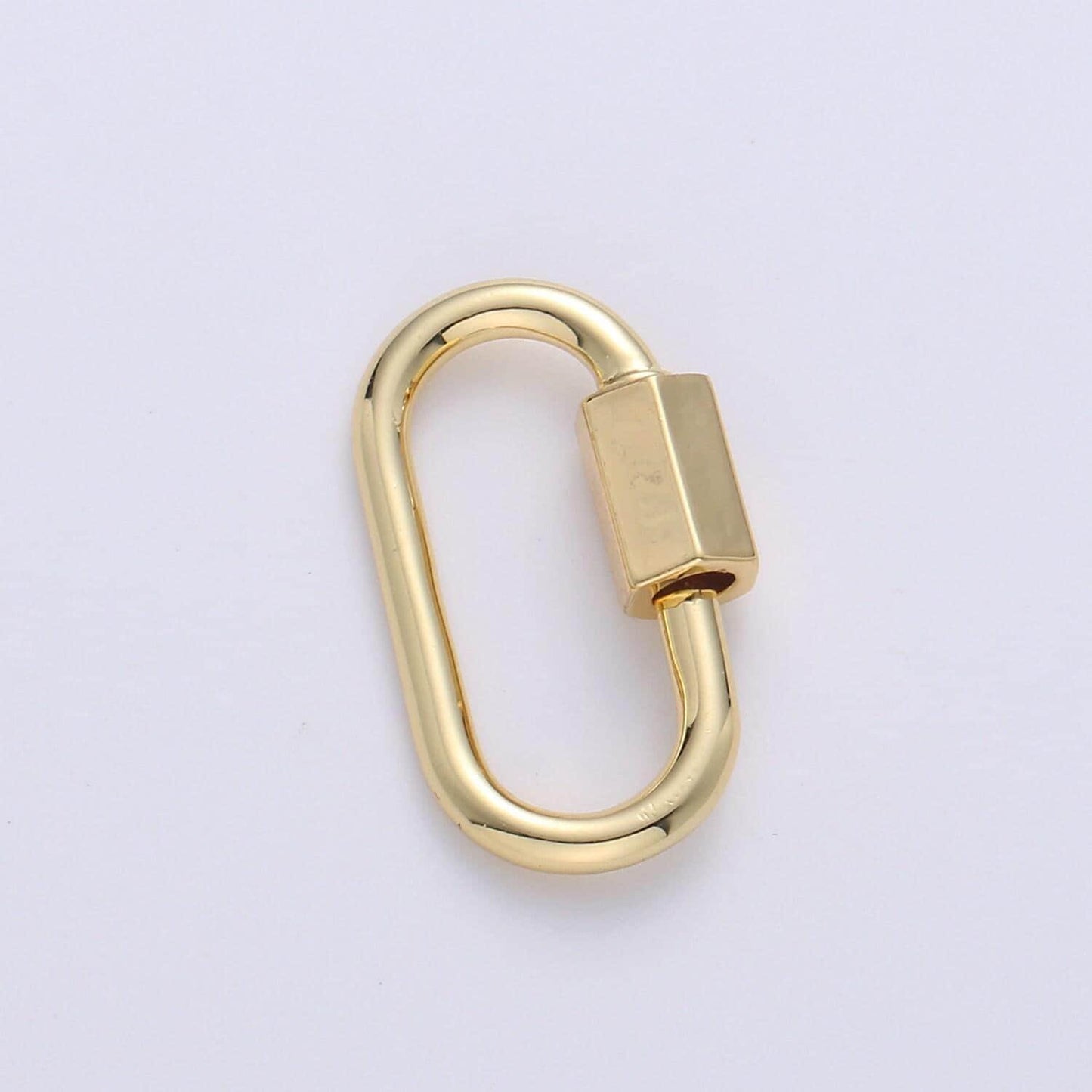 1pc small carabiner screw clasp, screw clasp oval , interlocking oval clasp,oval shaped clasps, gold, silver for bracelet necklace supp-263