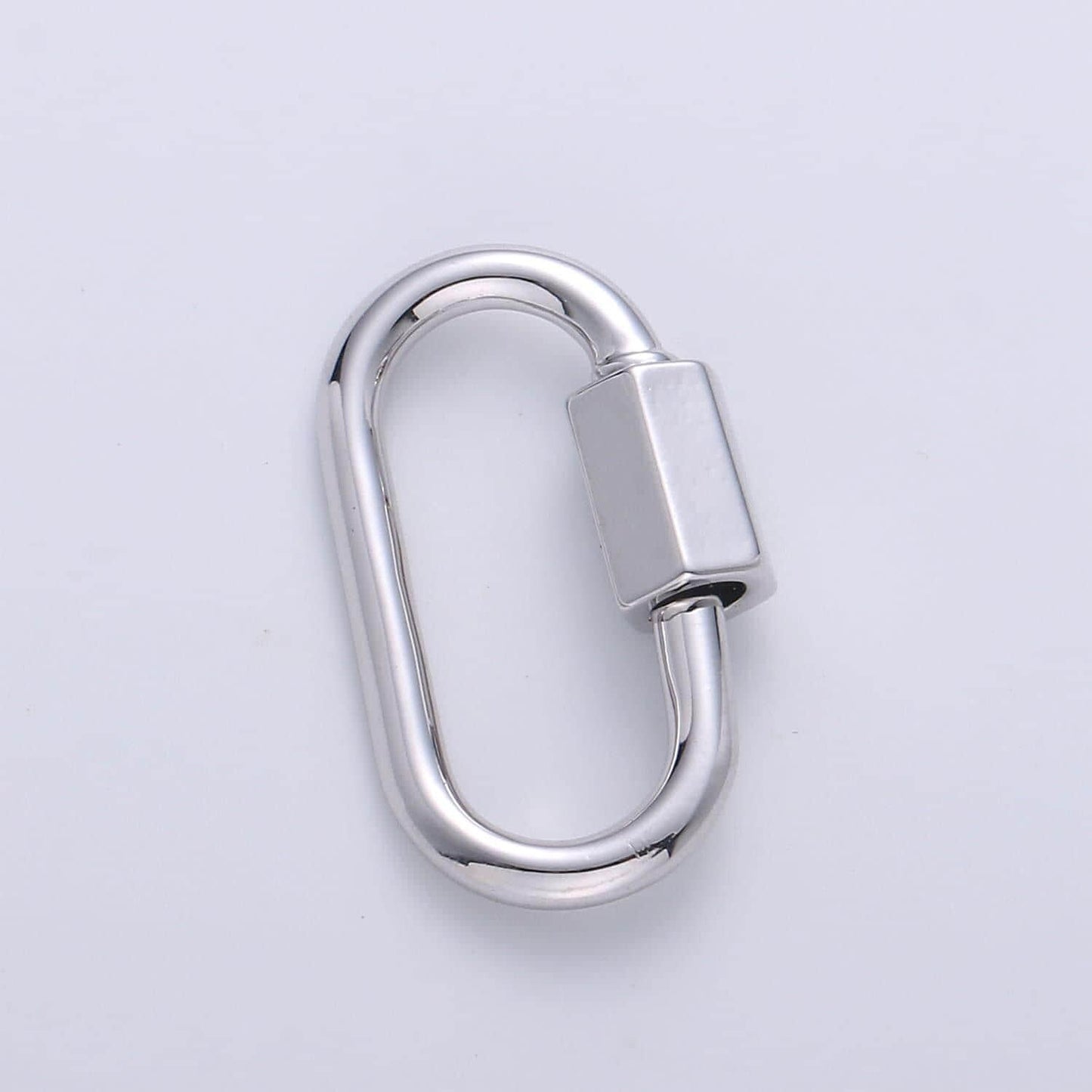 1pc small carabiner screw clasp, screw clasp oval , interlocking oval clasp,oval shaped clasps, gold, silver for bracelet necklace supp-263
