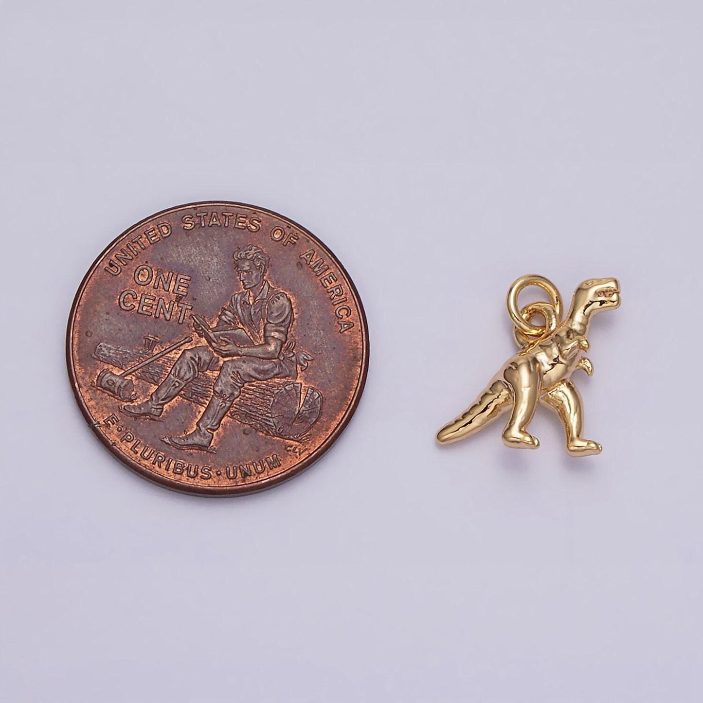 16k gold filled mini t-rex dinosaurs add-on charm in gold & silver 3d dino pendant add on charm for bracelet necklace | ac1125 ac1126