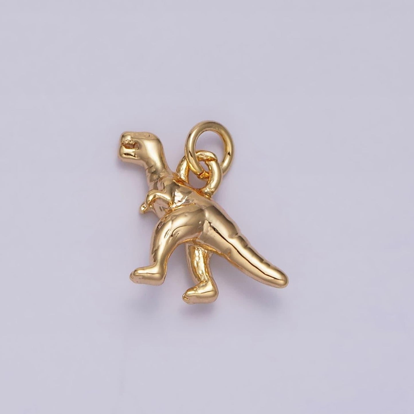 16k gold filled mini t-rex dinosaurs add-on charm in gold & silver 3d dino pendant add on charm for bracelet necklace | ac1125 ac1126