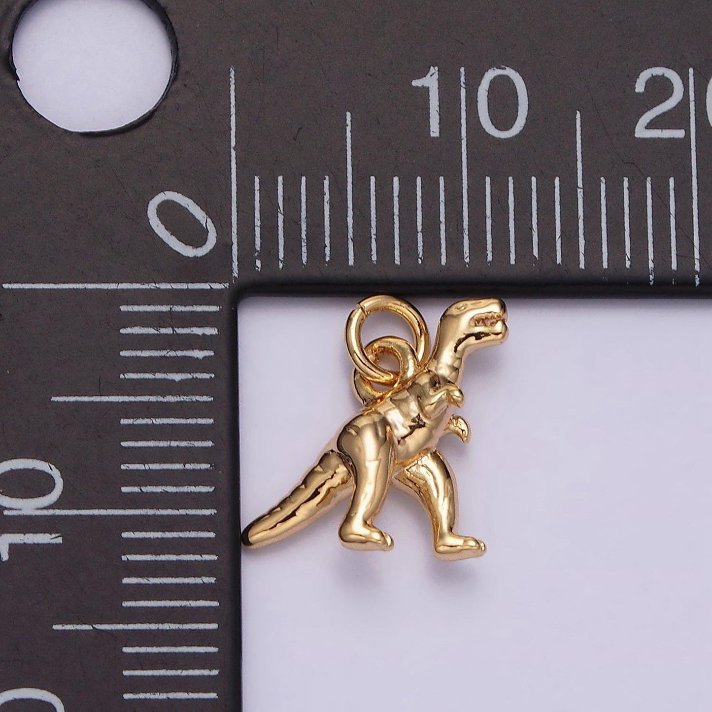 16k gold filled mini t-rex dinosaurs add-on charm in gold & silver 3d dino pendant add on charm for bracelet necklace | ac1125 ac1126