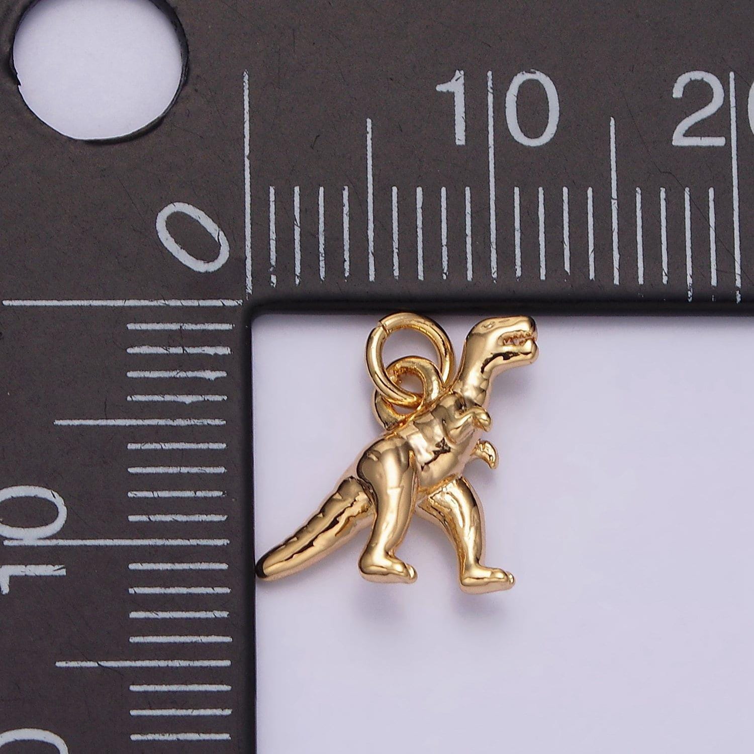 16k gold filled mini t-rex dinosaurs add-on charm in gold & silver 3d dino pendant add on charm for bracelet necklace | ac1125 ac1126