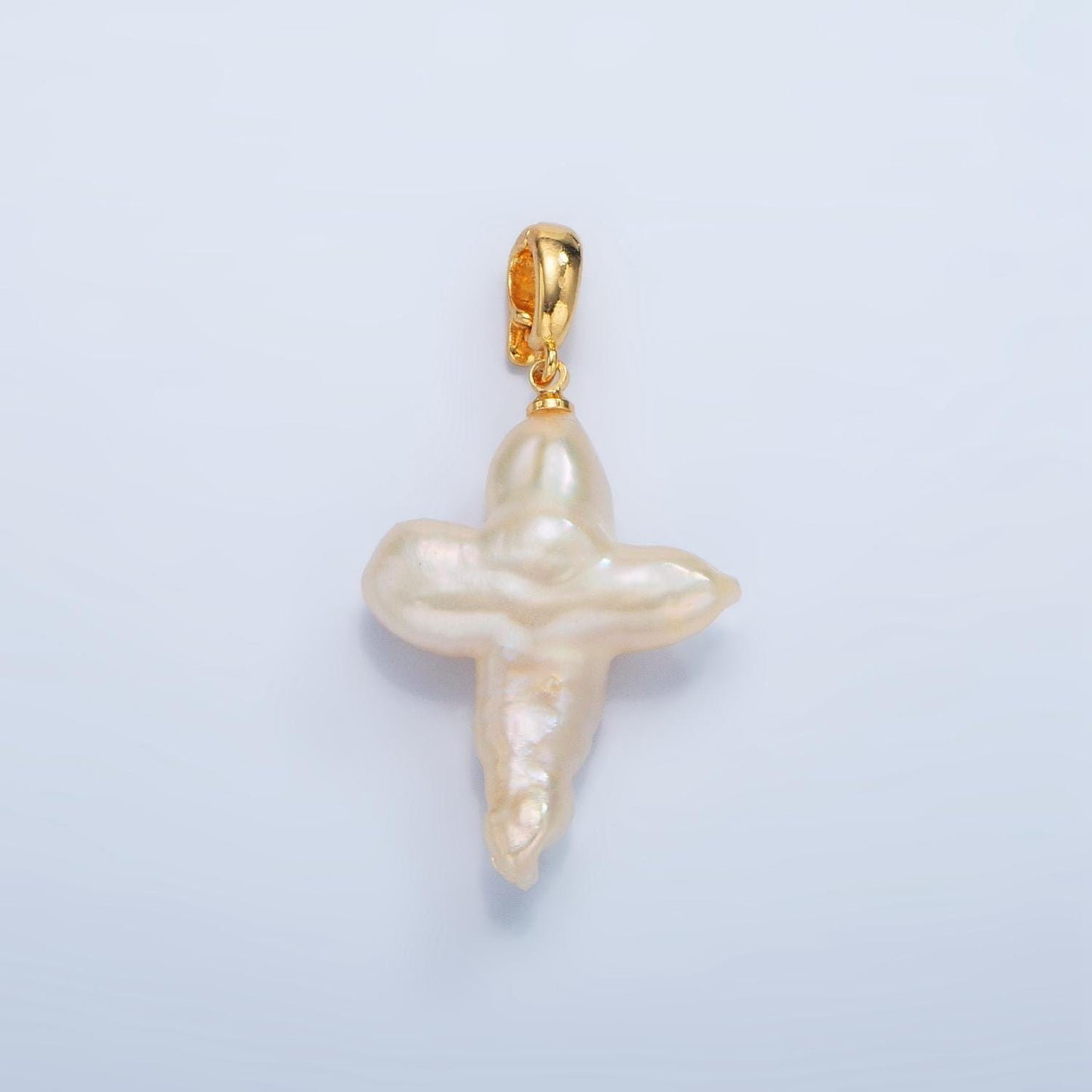 Dainty cross pearls charm gold mauve baroque freshwater pearls for necklace bracelet earring religious jewelry making minimalist p1762