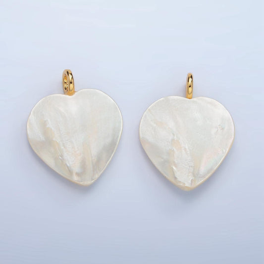 Big heart pearls charm gold white baroque freshwater pearls for necklace bracelet earring wedding jewelry making minimalist p1877