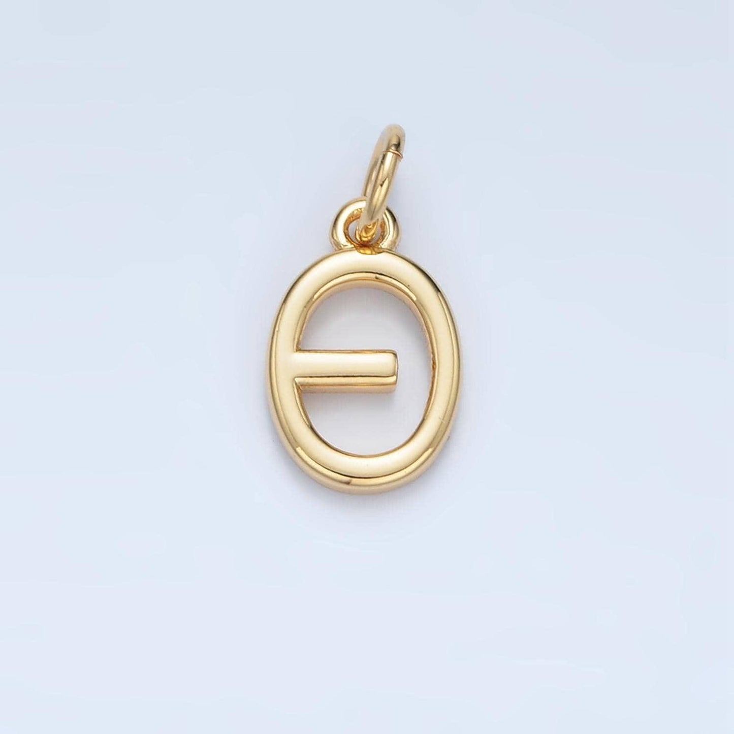 Dainty 18k gold filled greek alphabet personalized charm in gold & silver | a1271