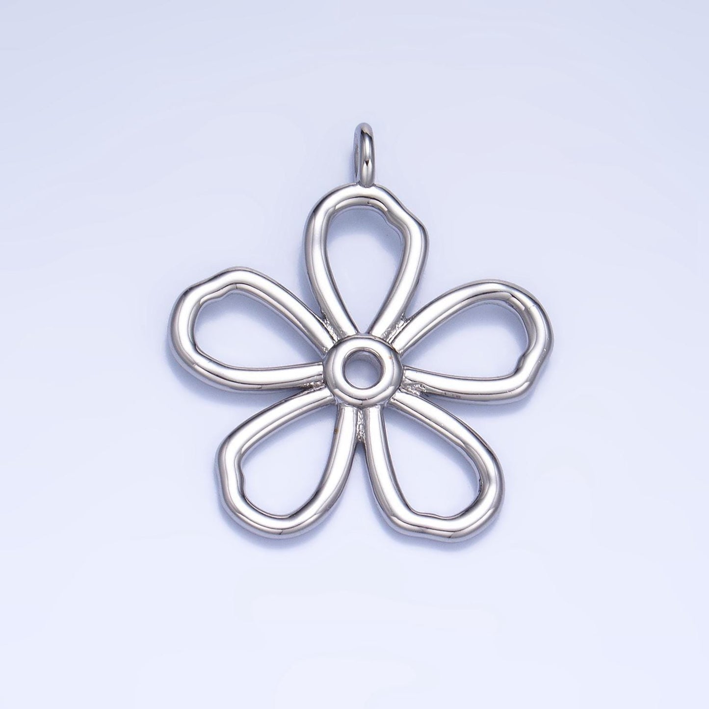 Minimalist open flower charms boho hippie floral charms summer trend spring jewelry supplies bracelet necklace earring supply ag947