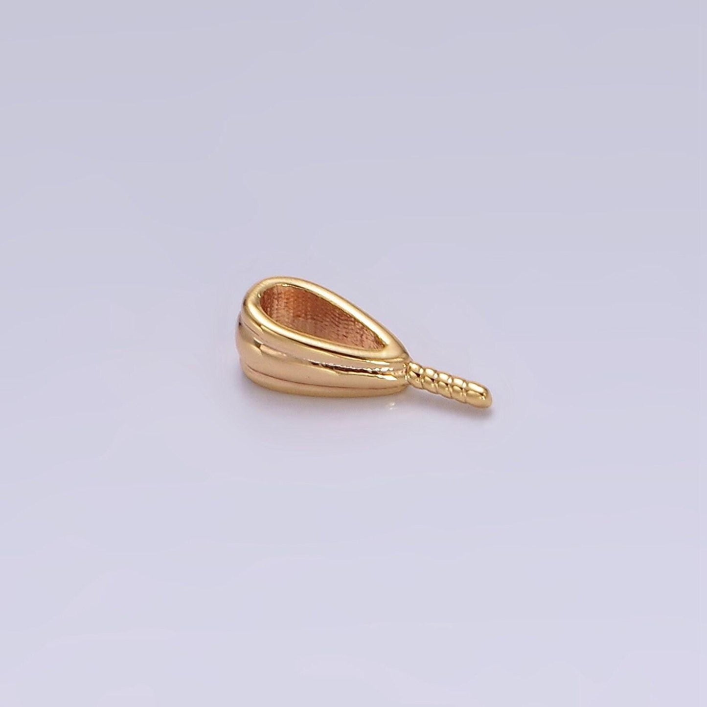 18k gold filled plain peg bail hold for half drill pearl and bead bail charm jewelry findings supplies z900
