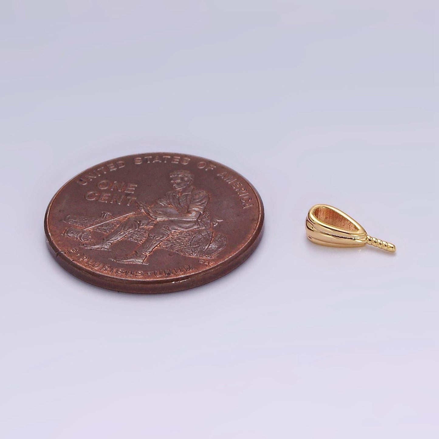 18k gold filled plain peg bail hold for half drill pearl and bead bail charm jewelry findings supplies z900