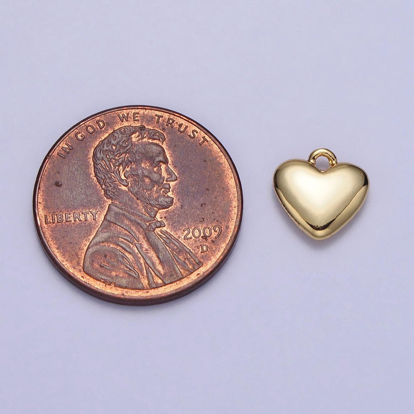 14k gold filled small, dainty, tiny heart pendant charm for valentine necklace bracelet jewelry making supplies ac347