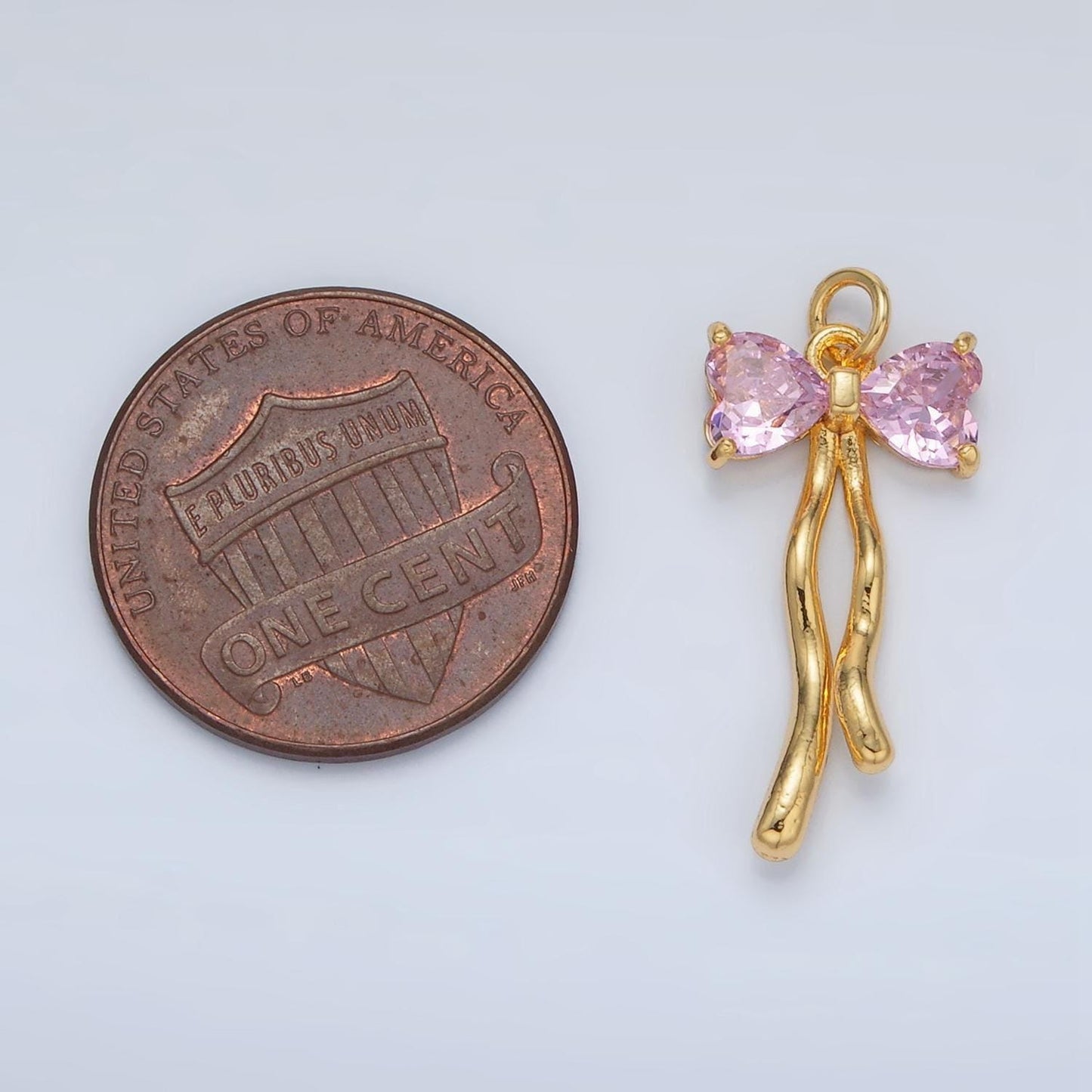 Mini gold bow charms 24k gold filled bow pendant cz bow tie charm bracelet necklace for diy jewelry making supply ac101