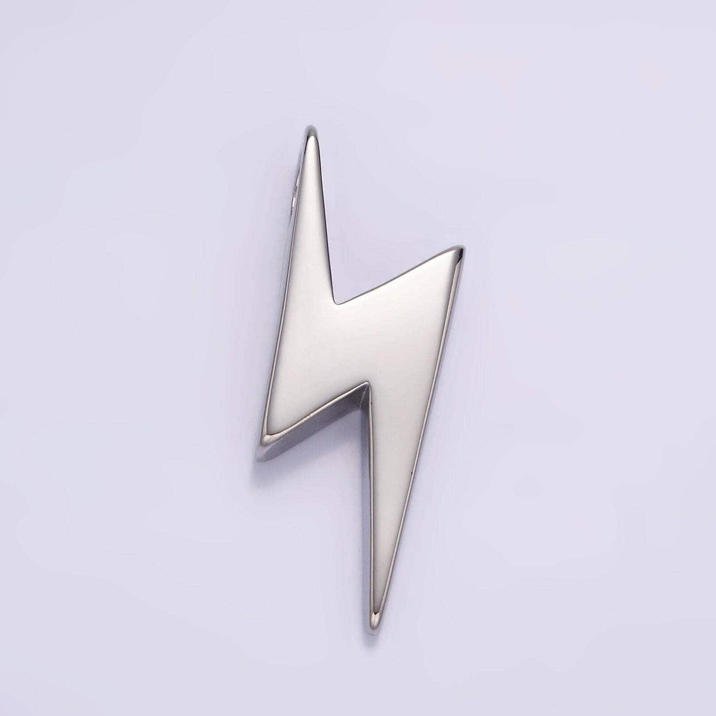 Stainless steel thunder lightning bolt charm, gold silver hole spacer bead, for diy jewelry charms necklace bracelet | p-611 p-612