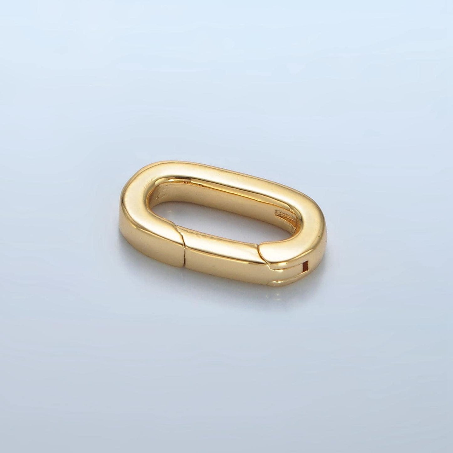 24k gold filled oval carabiner clasp, carabiner lock connector, spring push gate for diy jewelry clasp finding necklace bracelet z968