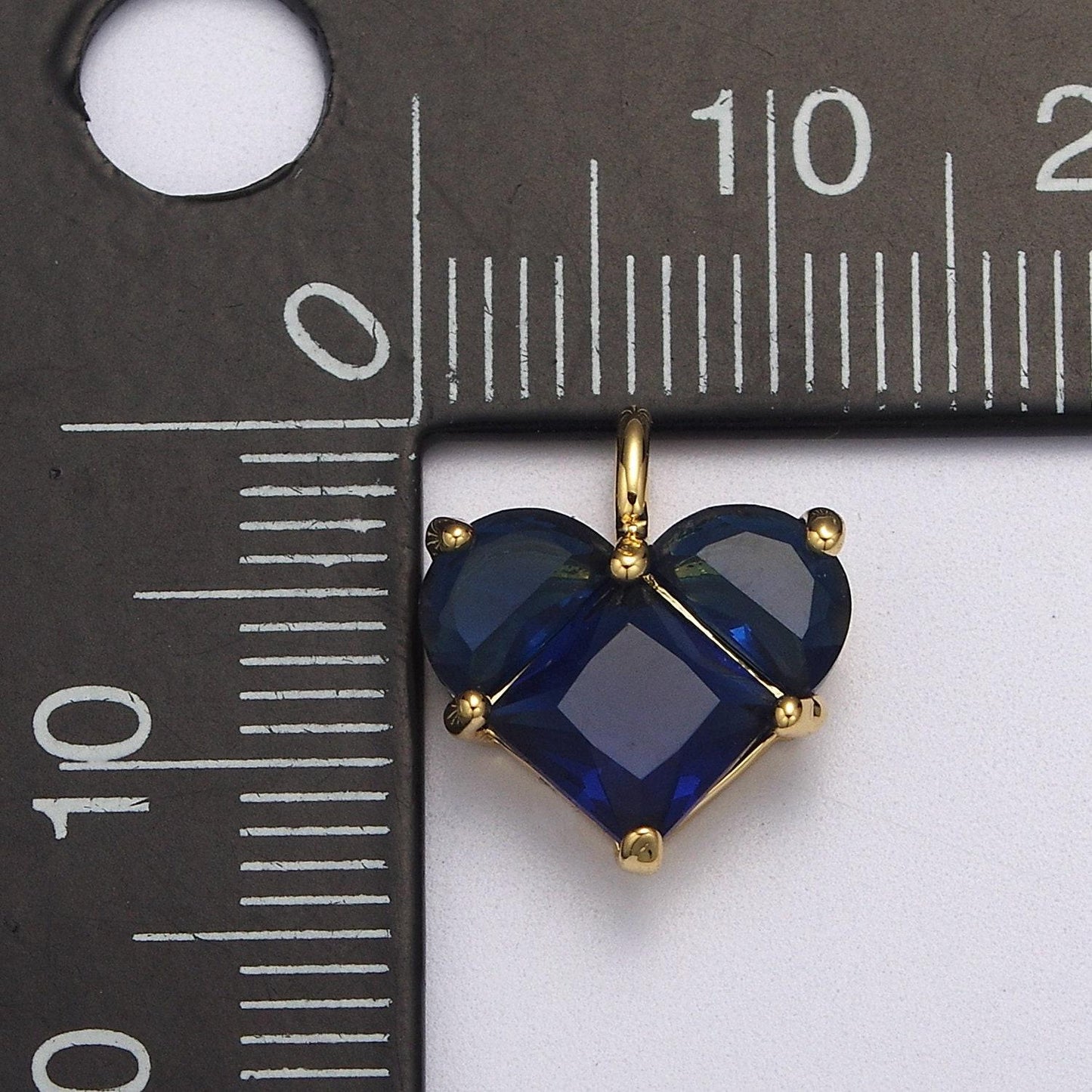 Dainty heart charm cz heart pendant for necklace bracelet earrings charm, dainty charm gold plated lead nickel free j-485