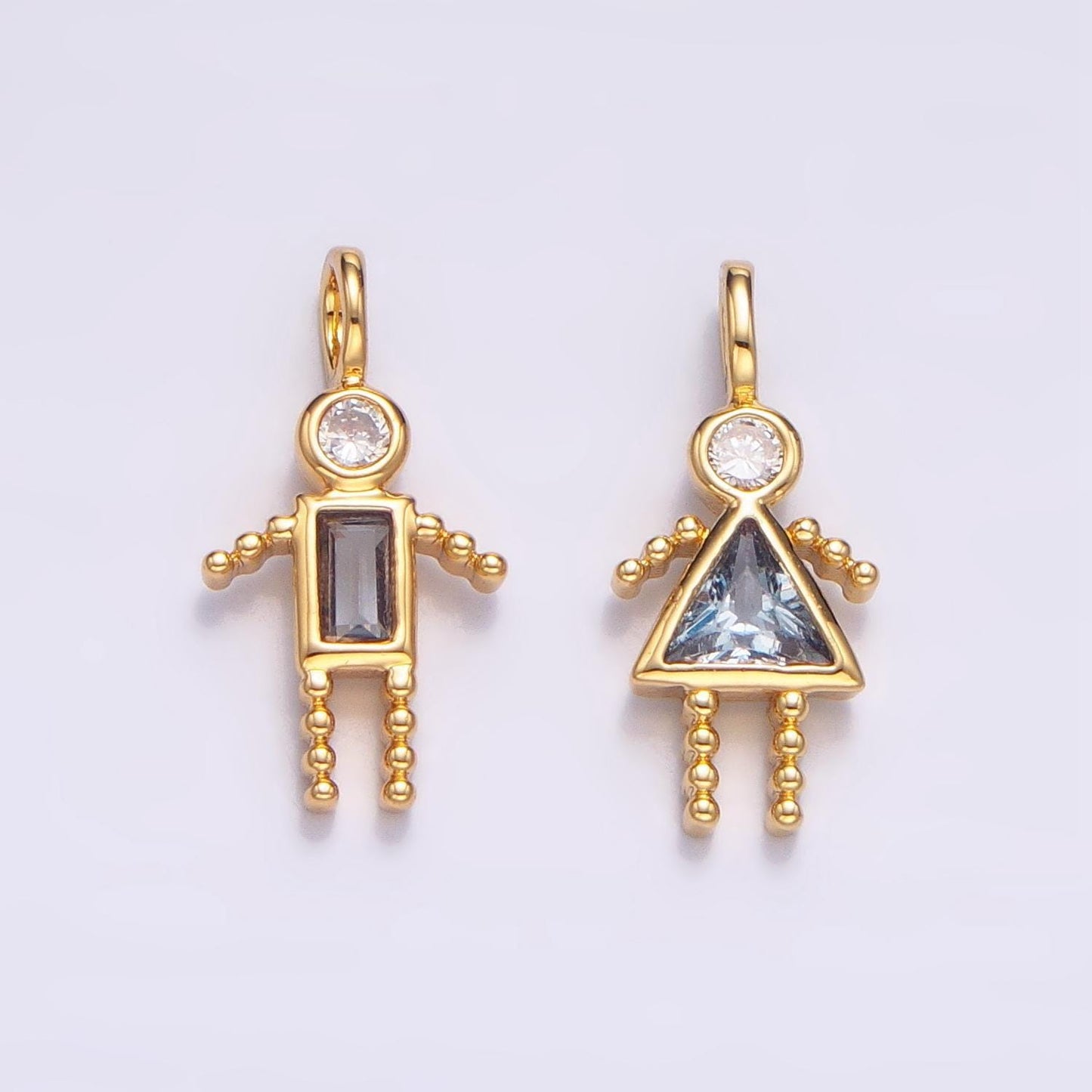 14k gold filled boy girl birthstone cz couple, kids, grandkids, family personalized charm | w068