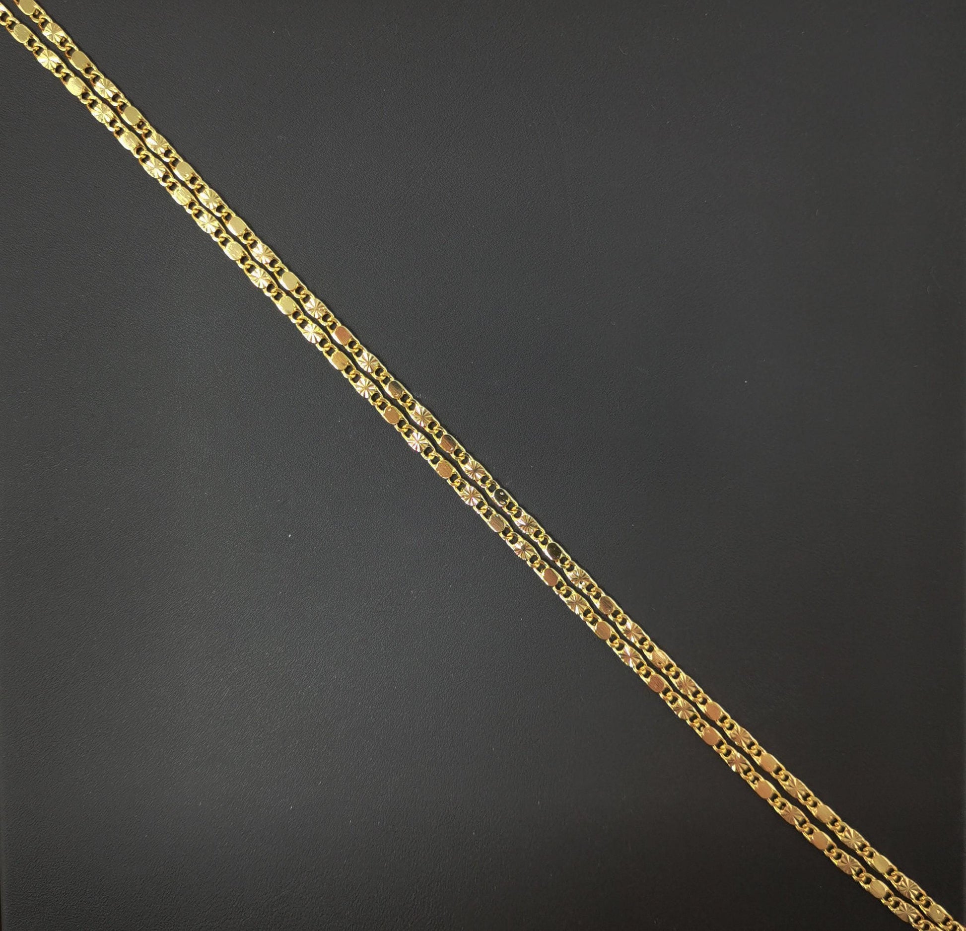 1pc 17.7'' ready to use 24k gold unique necklace chain, layering plate lock chain dainty necklace, perfect for pendant necklace, 776