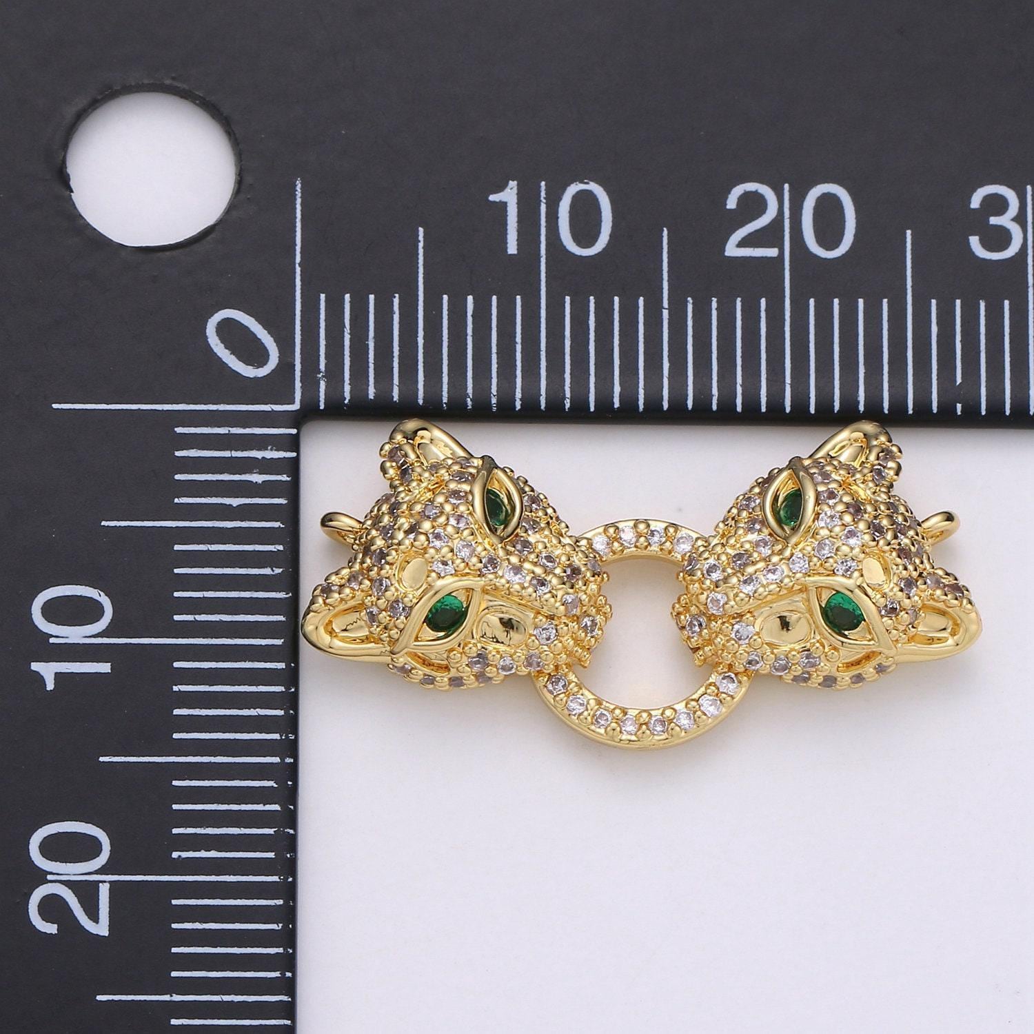 1x leopard charms bracelet connector gold silver link connector animal jewelry supplies component for bracelet component | f-446, f-447