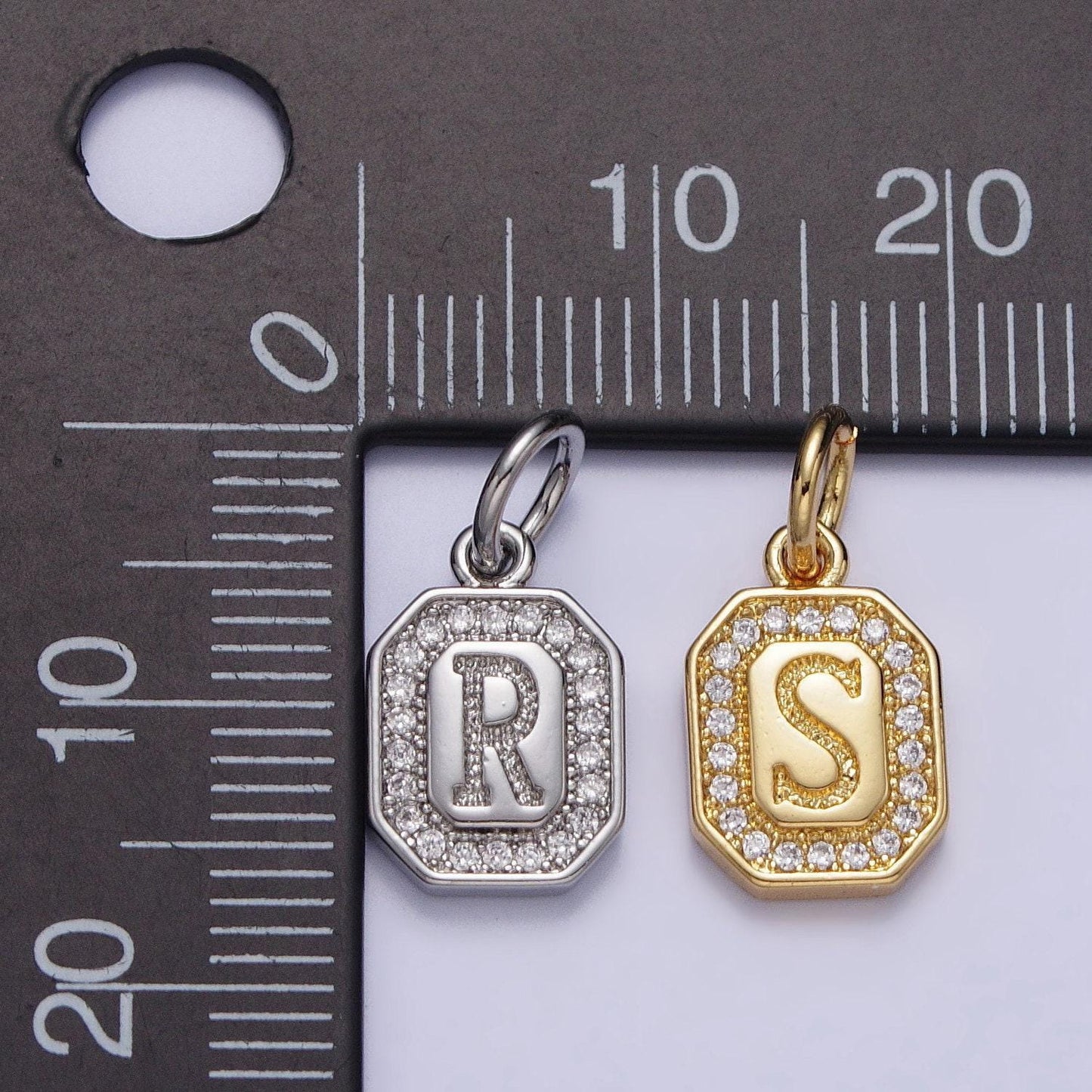New initial name charm gold tag alphabet charm, shell pearl letter pendant personalized jewelry add on charm stainless steel tarnish free