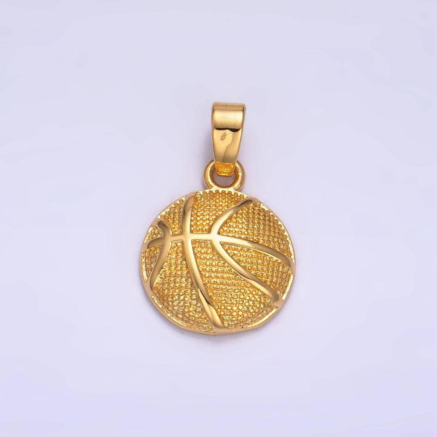 Basket ball pendant small sport charm for handmade jewelry supplies 24k gold filled ball charm aa-1000