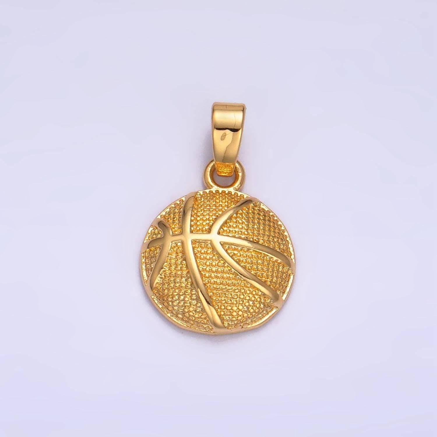 Basket ball pendant small sport charm for handmade jewelry supplies 24k gold filled ball charm aa-1000