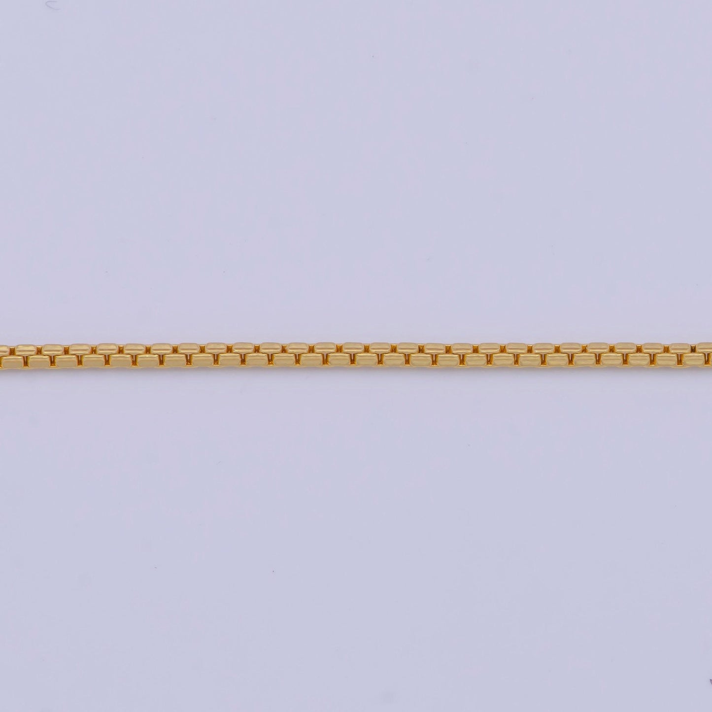 1.0mm dainty gold round box chain necklace, 24k gold filled 18.0" box link ready to wear necklace | wa-1132