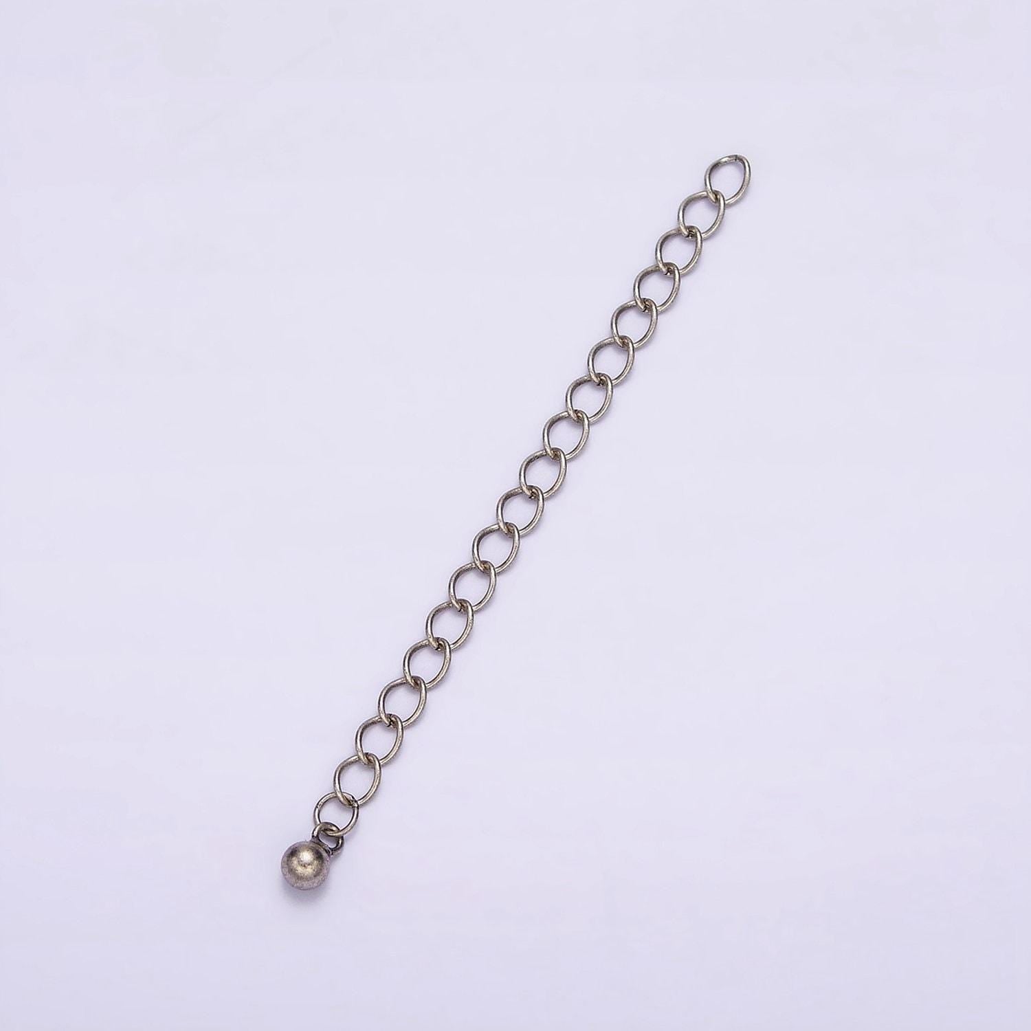 1x sterling silver chain extender 925 sterling silver supply | oxidized silver antique looking chain sl-303 sl-340