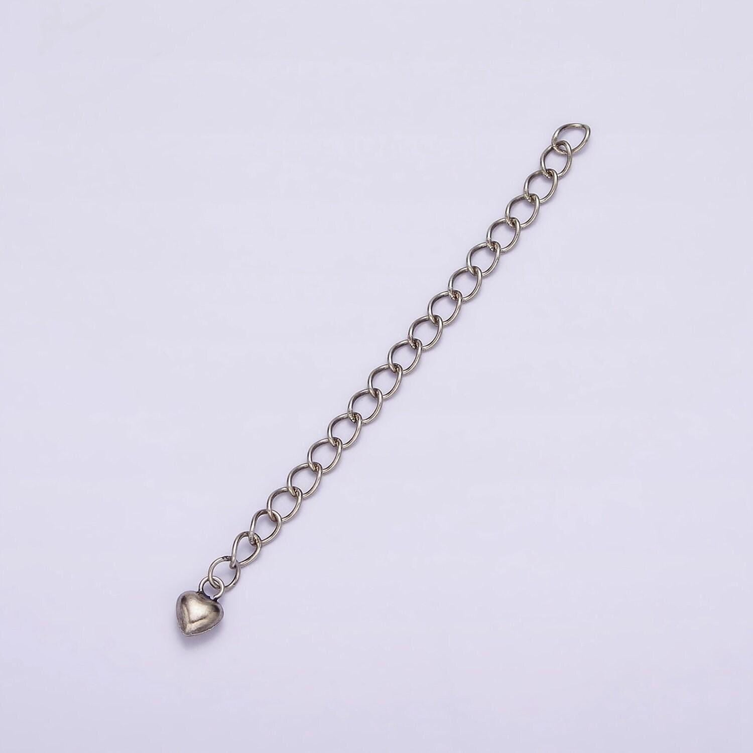 1x sterling silver chain extender 925 sterling silver supply | oxidized silver antique looking chain sl-303 sl-340