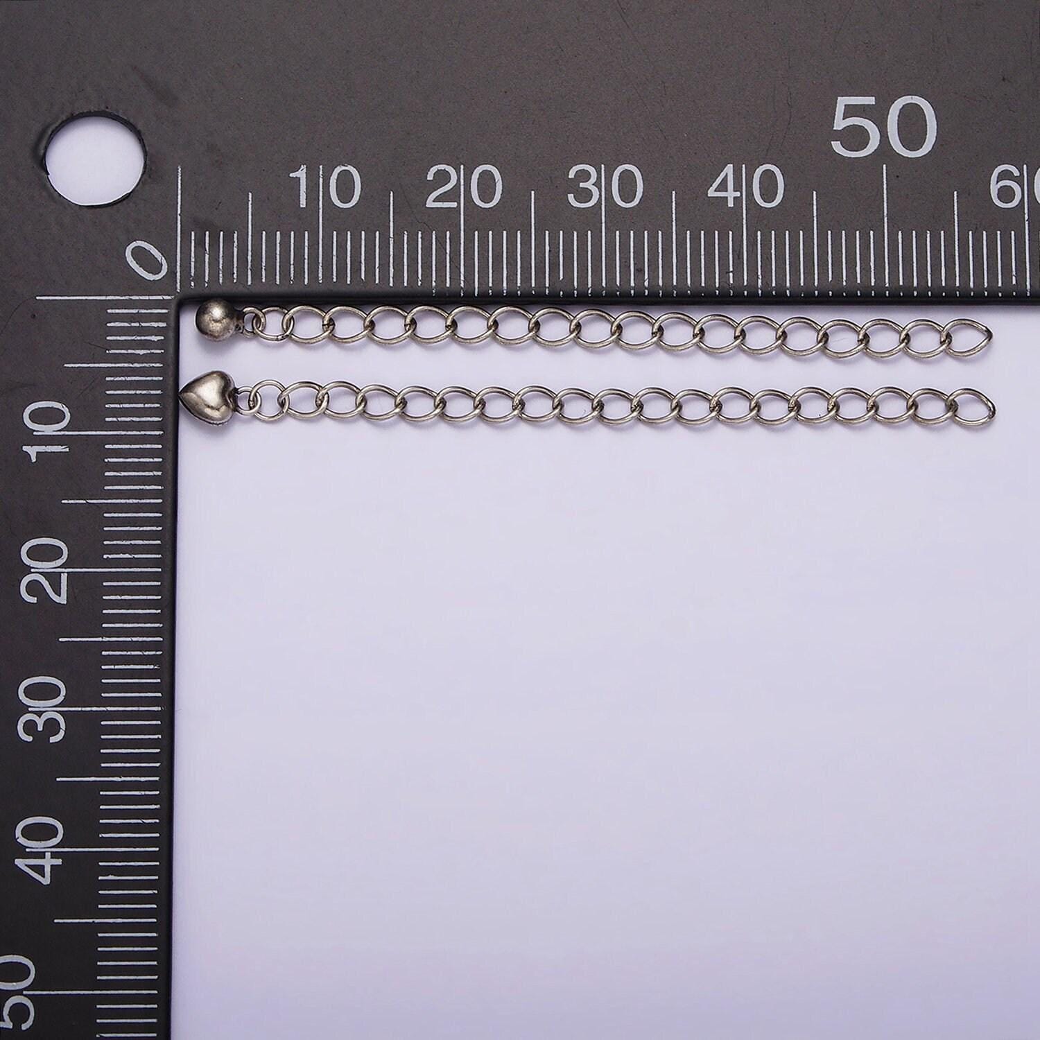 1x sterling silver chain extender 925 sterling silver supply | oxidized silver antique looking chain sl-303 sl-340