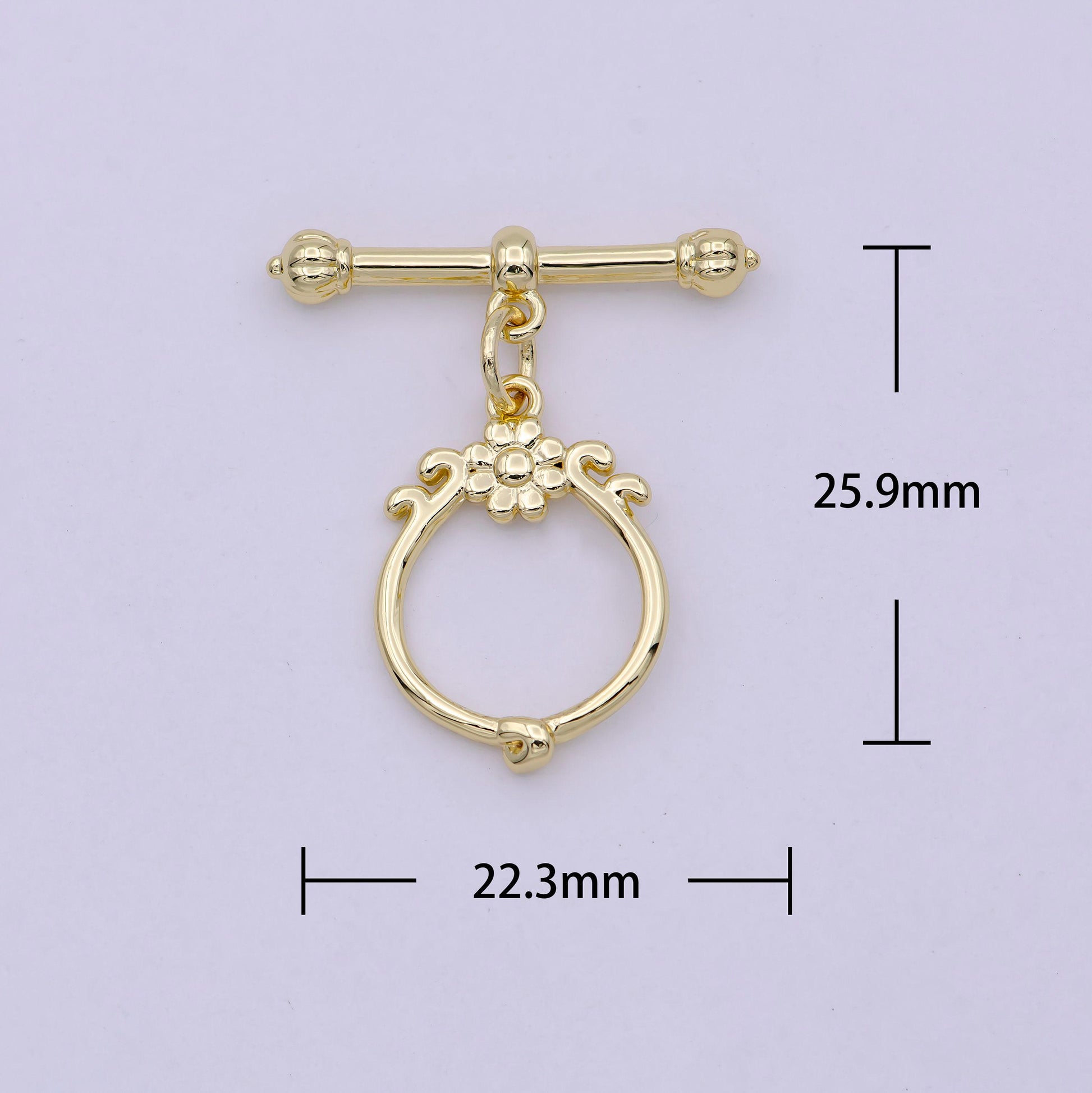 Wholesale gold toggle clasp, vintage ot clasp fancy design ot clasp bulk supply for bracelet necklace component l-627