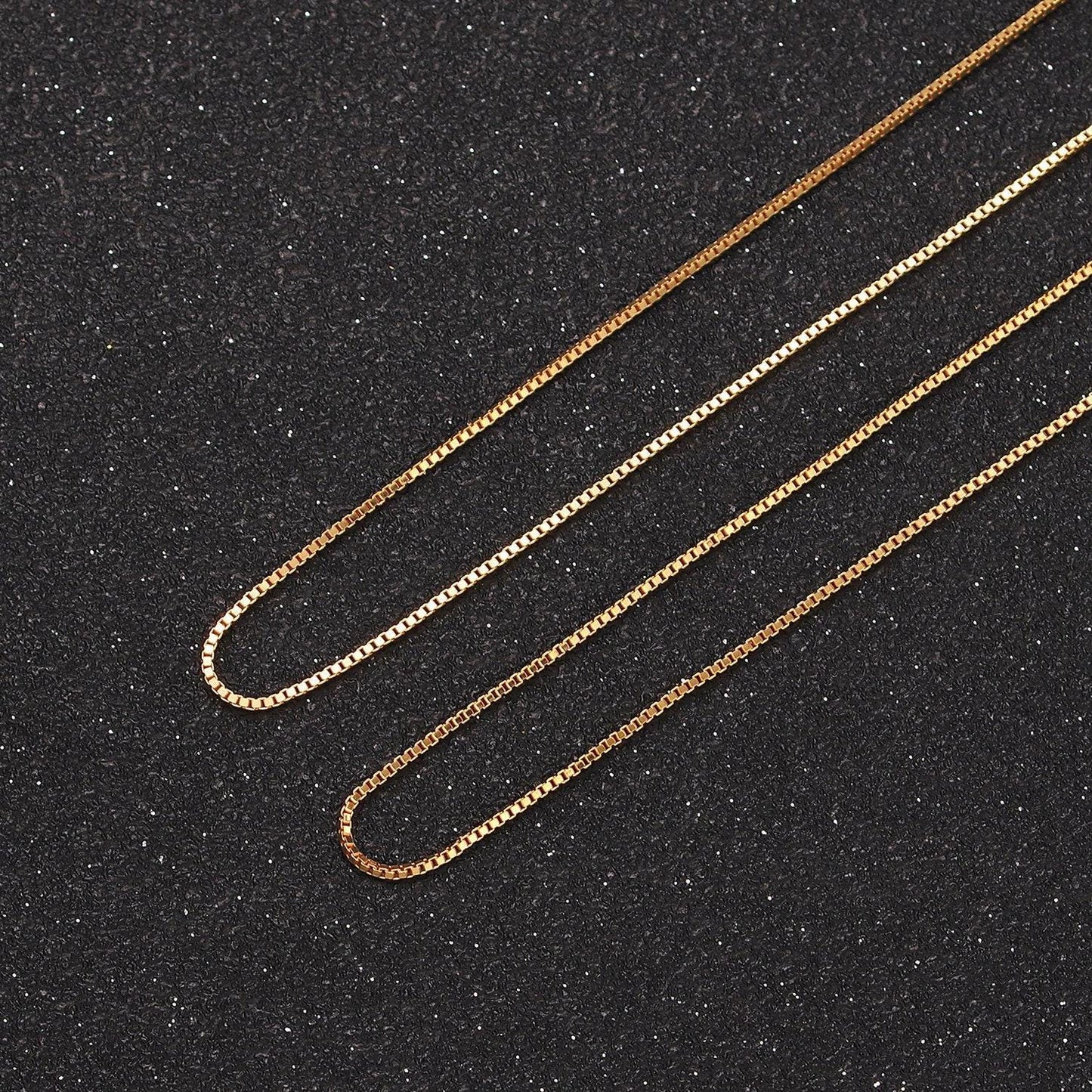 Dainty box chain 14k gold vermeil chain necklace, layering necklace, gift for her fine chain for minimalist jewelry supplies wa2154