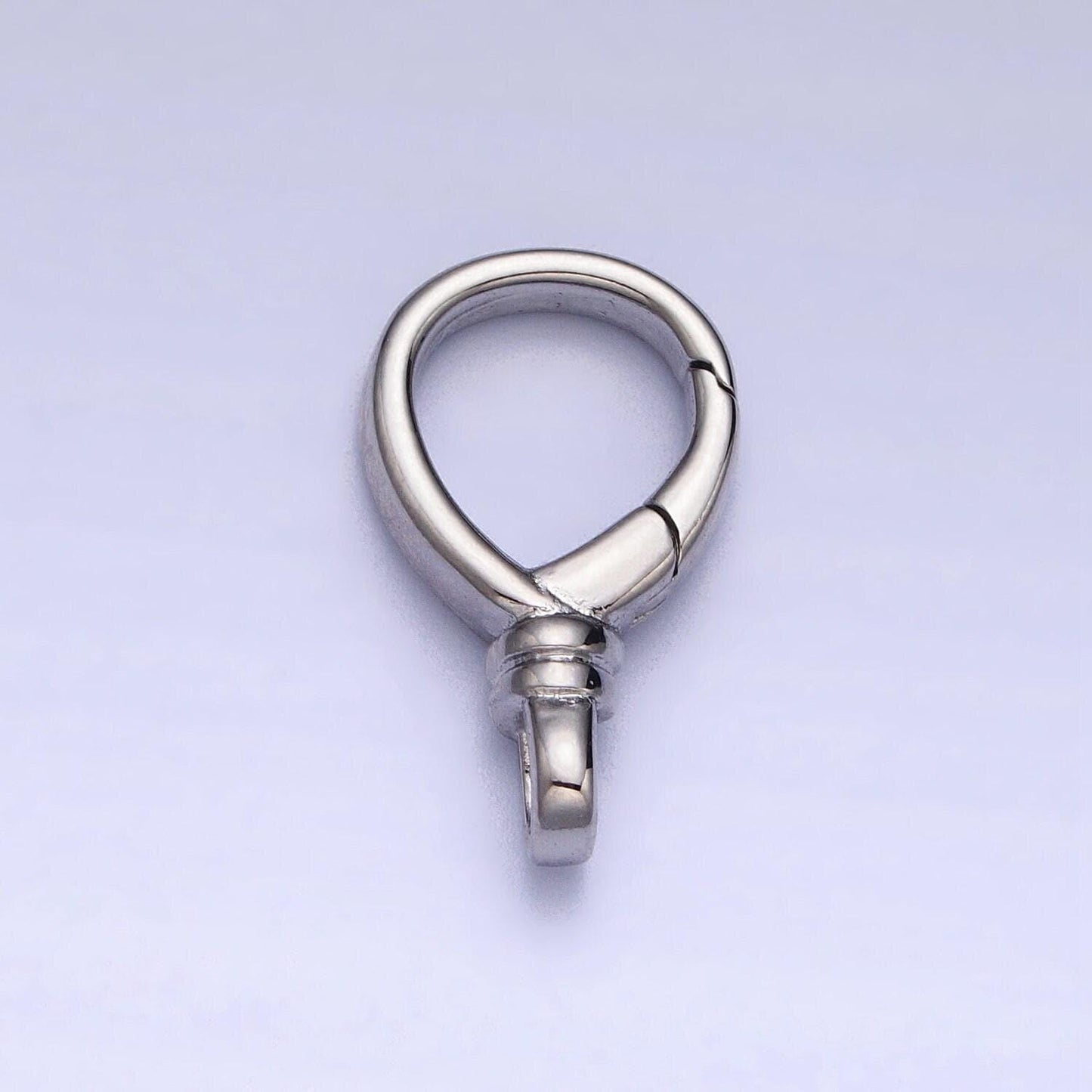 Gold or silver push gate oval clasp, spring gate clasp, 11.8x19.5mm wholesale supply for Bag Charm Component Jewelry Making Supply Z307