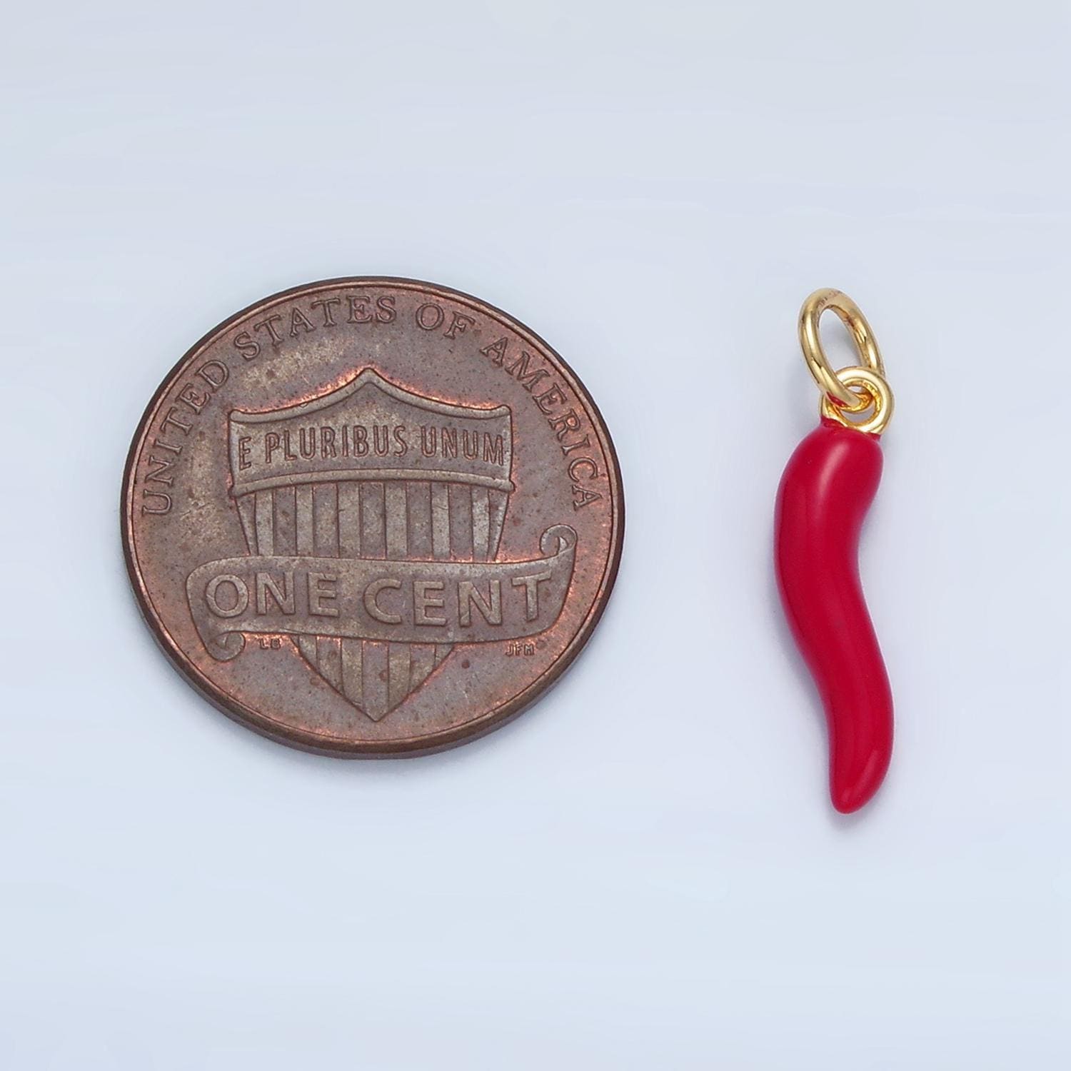 24k gold filled 17mm red chili charm enamel hot stuff pendant add-on charm | x306