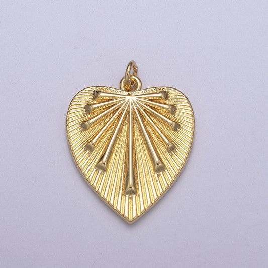 14k gold filled heart pendant, heart necklace, heart medallion, heart charm, love pendant, gold heart pendant n-308
