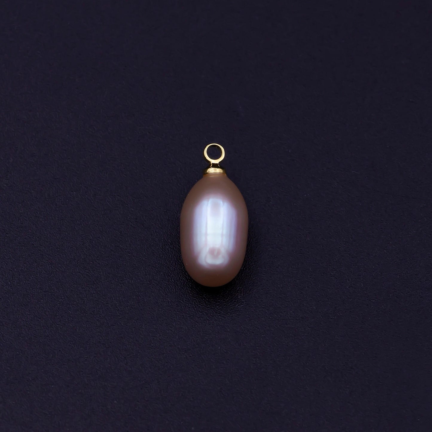 Natural lavender purple teardrop pearl charm natural freshwater pearl, mauve champagne single keshi pendant, bridesmaid jewelry gift p-1782