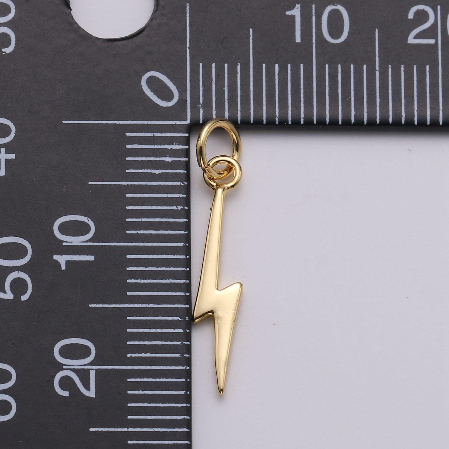 1x gold lightning bolt charms,silver bolt,wizard charm,thunder pendant 22 x 5mmdainty charm for necklace bracelet earring supply d355