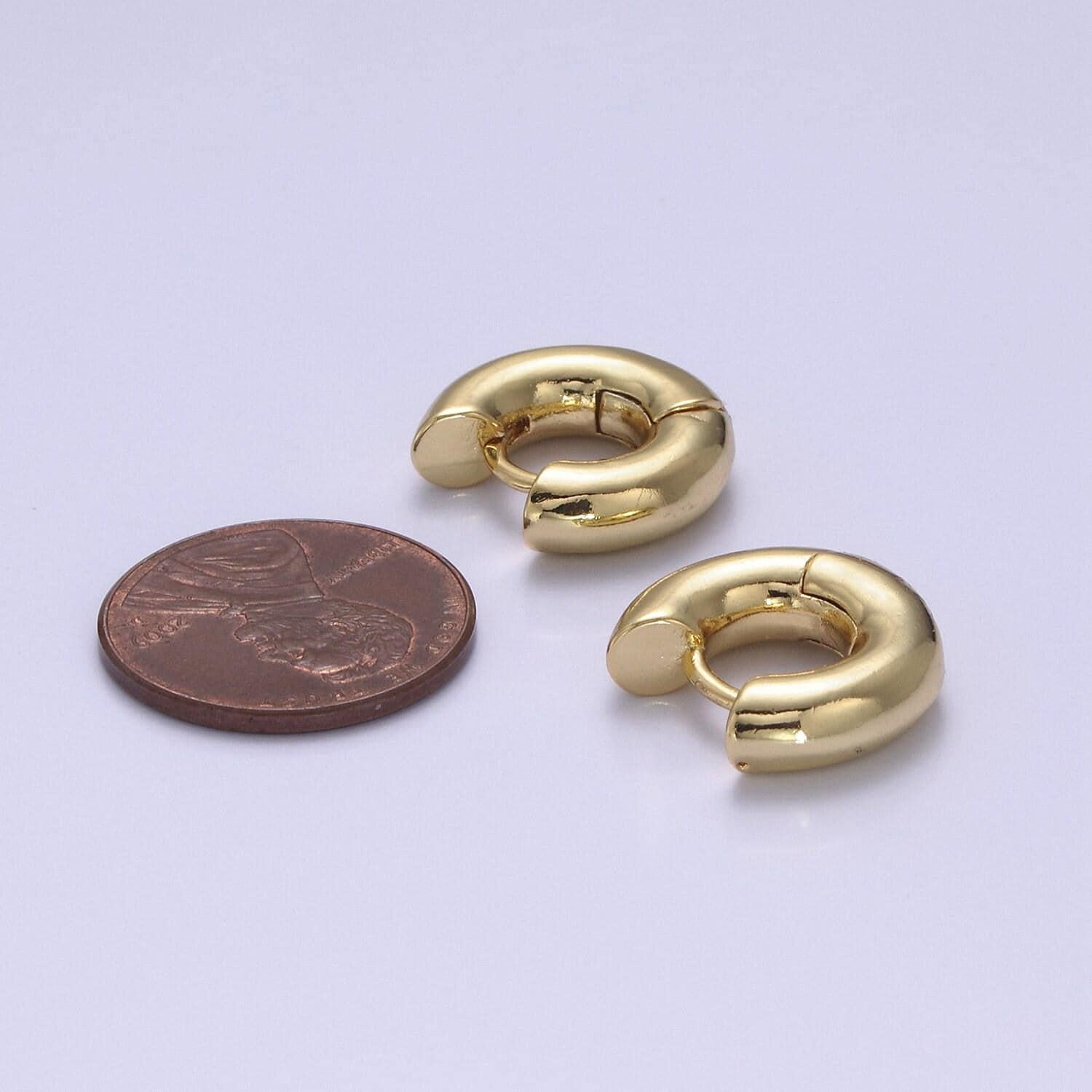 Minimalist earring gold hoop earrings • perfect simple earrings for her • gifts for her t-362, t-363