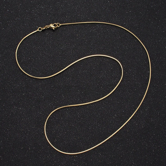 Fine herringbone chain necklace 1mm thick 14k gold filled snake chain 18 inches layering necklace ready to wear w/ lobster clasp wa1586