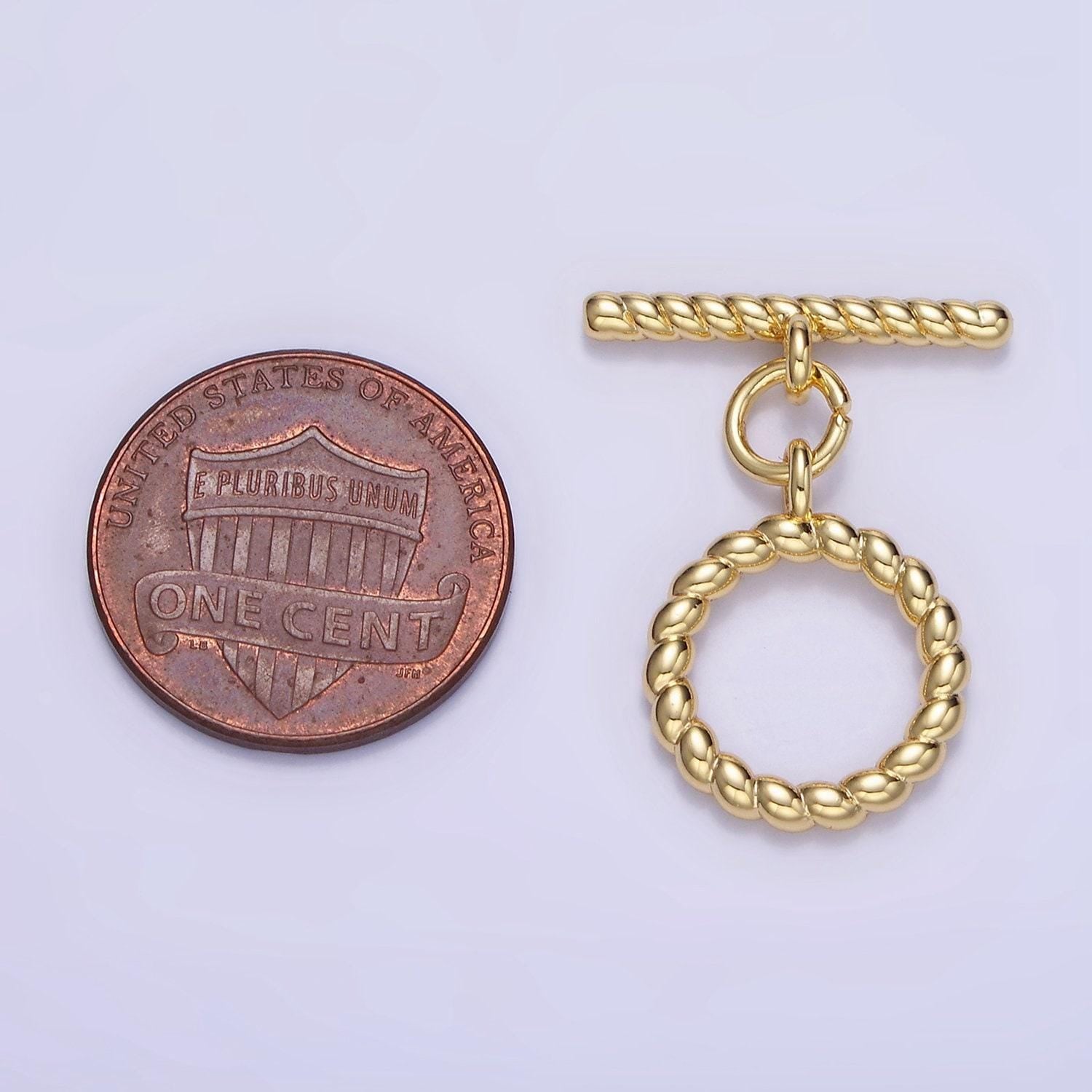14k gold filled rope ot toggle clasps twisted end clasp for jewelry handmade making bracelet necklace bar fancy clasp z-768