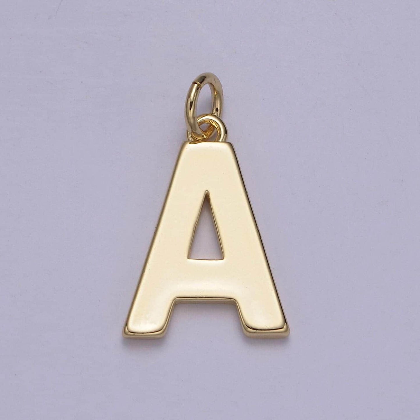 14k gold filled minimalist font initial letters pendant charm wholesale jewelry supply personalized alphabet name findings "big"