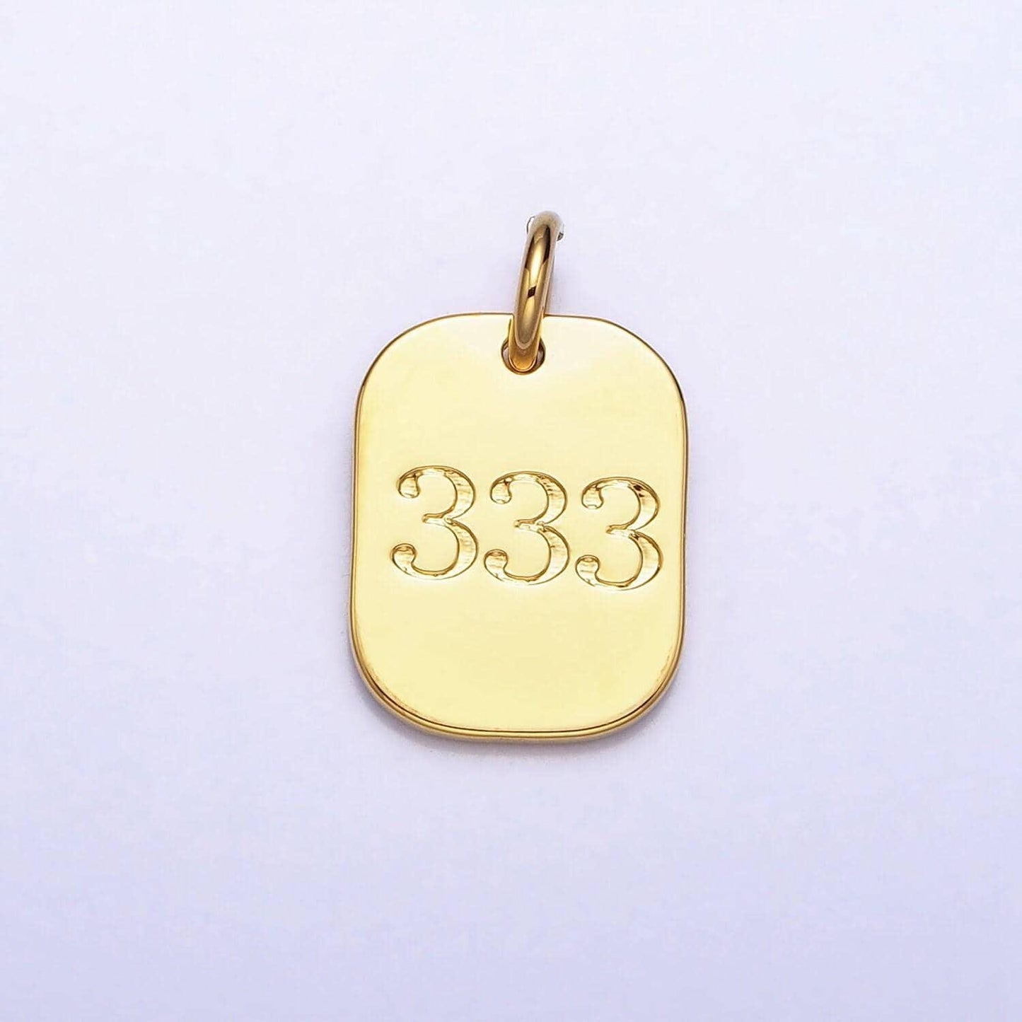 Dainty gold filled angel number charm mini tag lucky number for necklace bracelet component personalized jewelry ad093