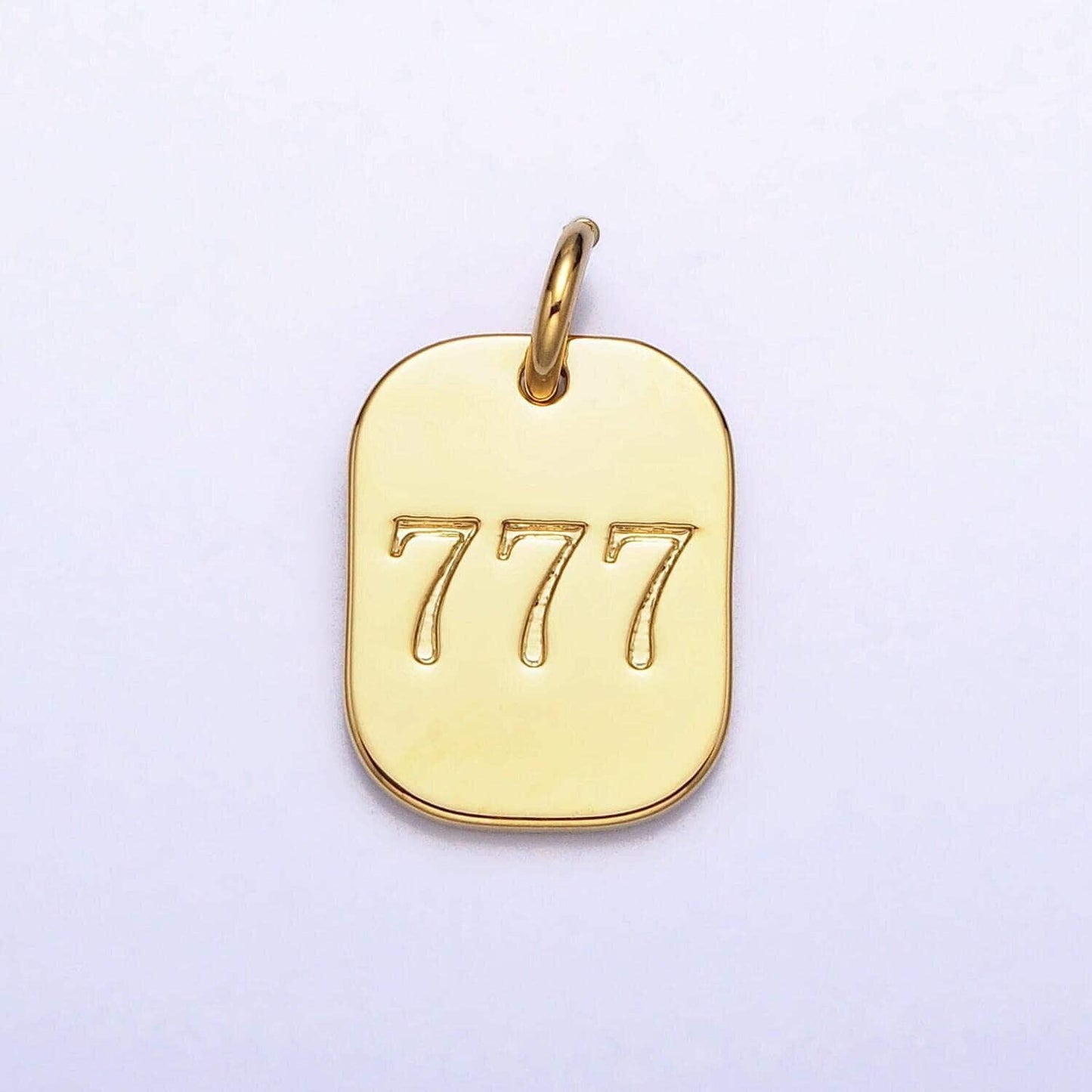 Dainty gold filled angel number charm mini tag lucky number for necklace bracelet component personalized jewelry ad093
